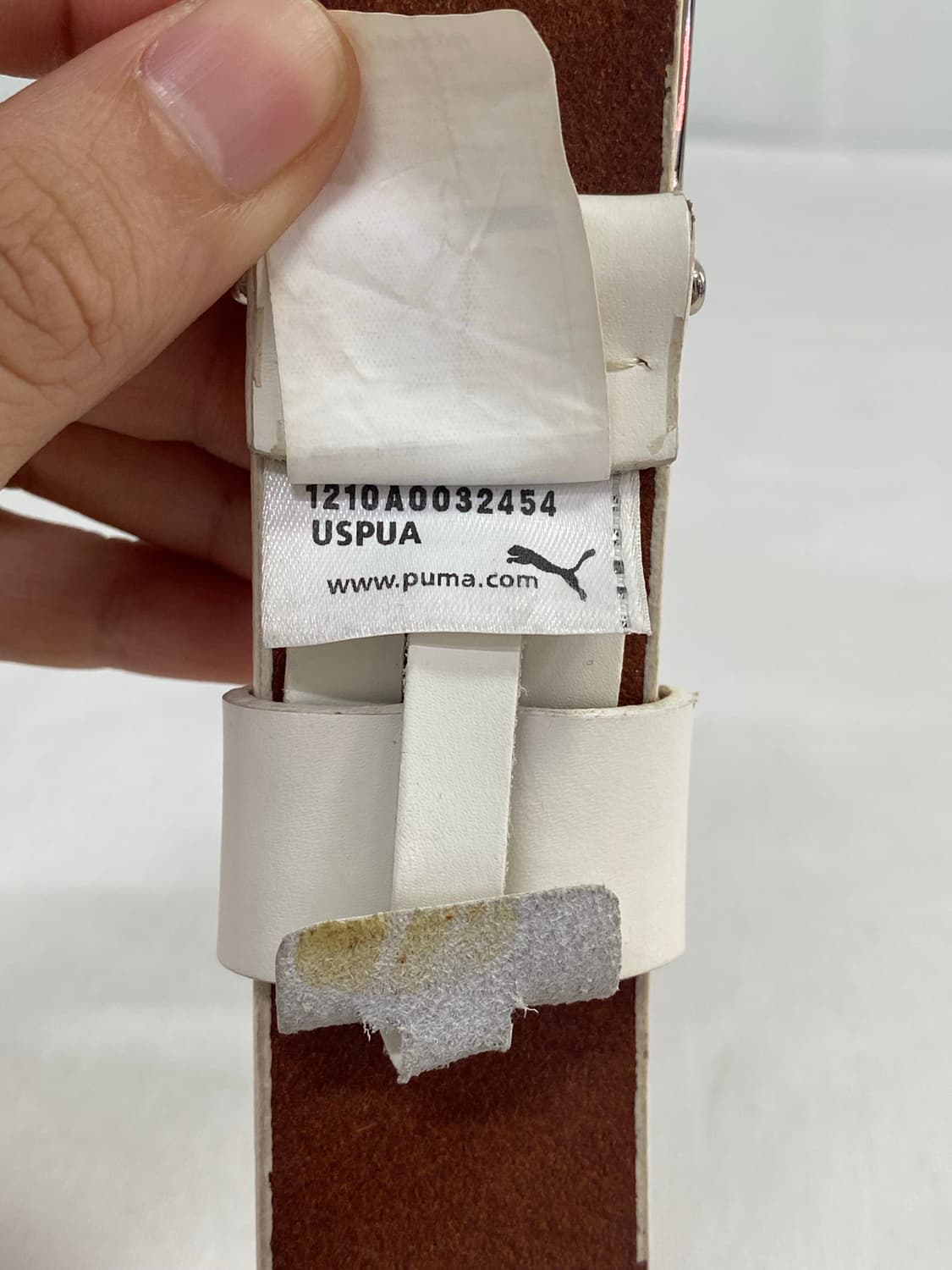 Puma 푸마 퓨마 화이트 가죽 레더 크리스탈 벨트 상품이미지6