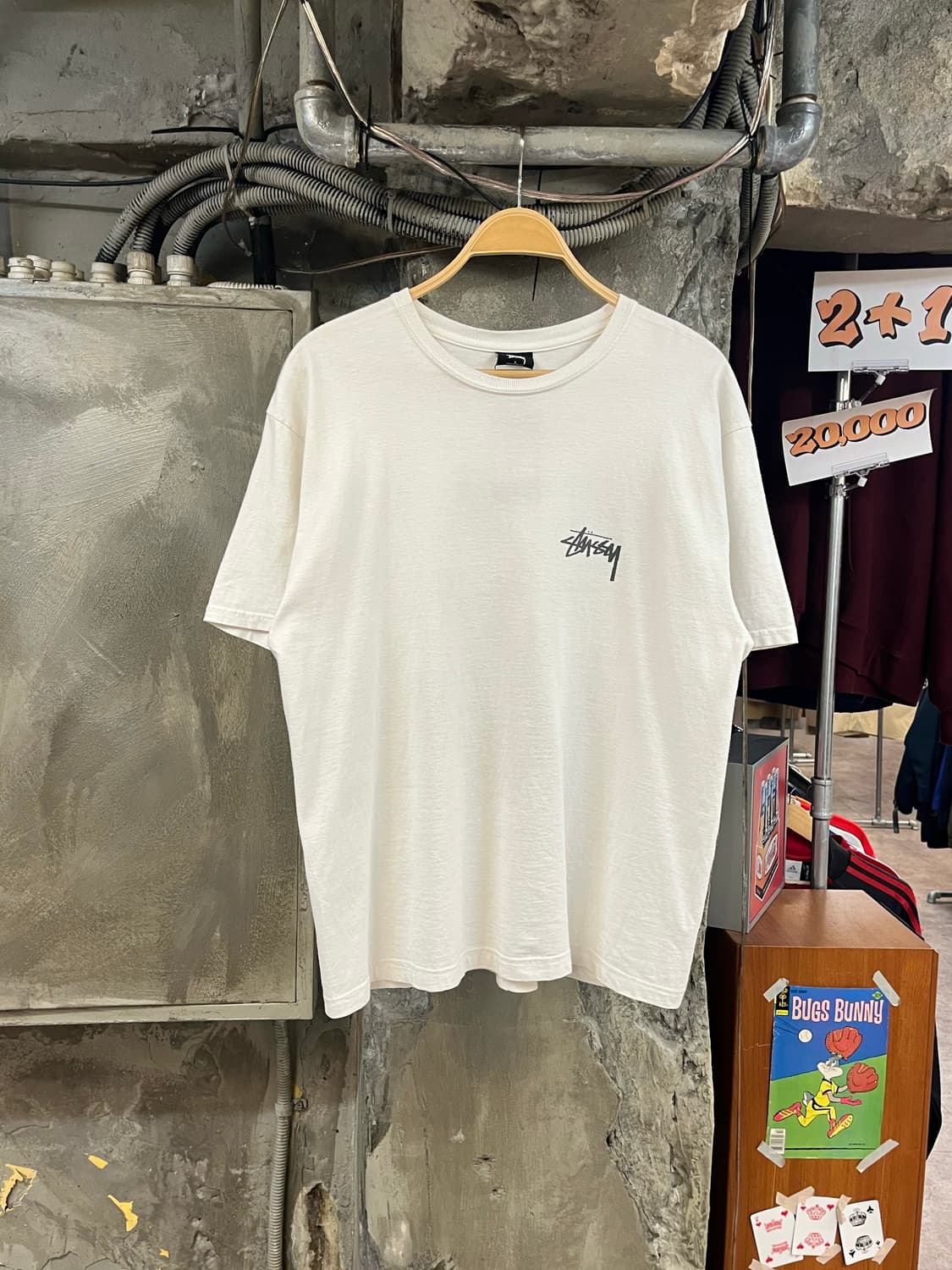 스투시 에잇볼 빅로고 반팔티 화이트 L #csz3562 상품이미지2