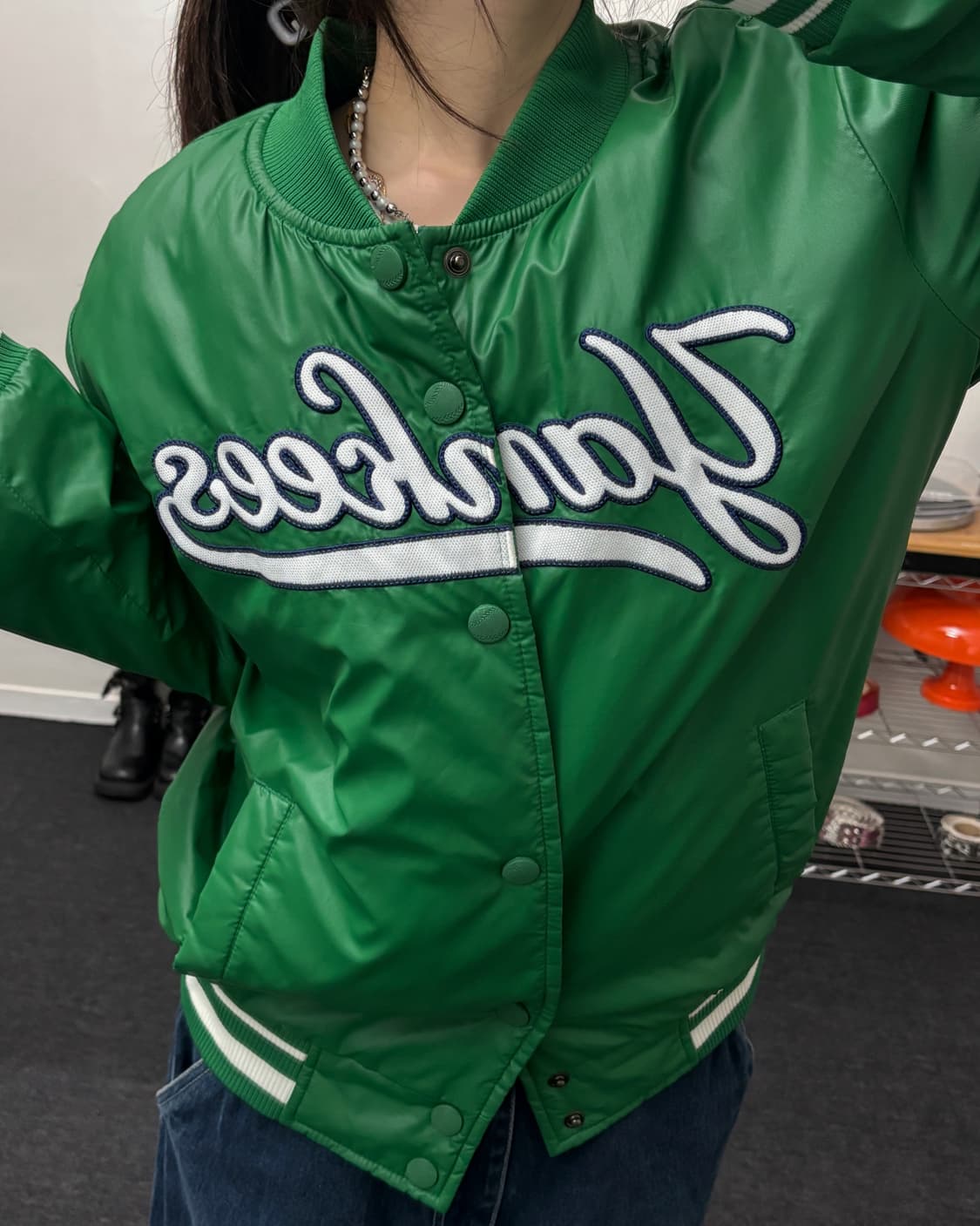 MLB 00s 뉴욕 양키즈 퀼팅 점퍼 상품이미지1