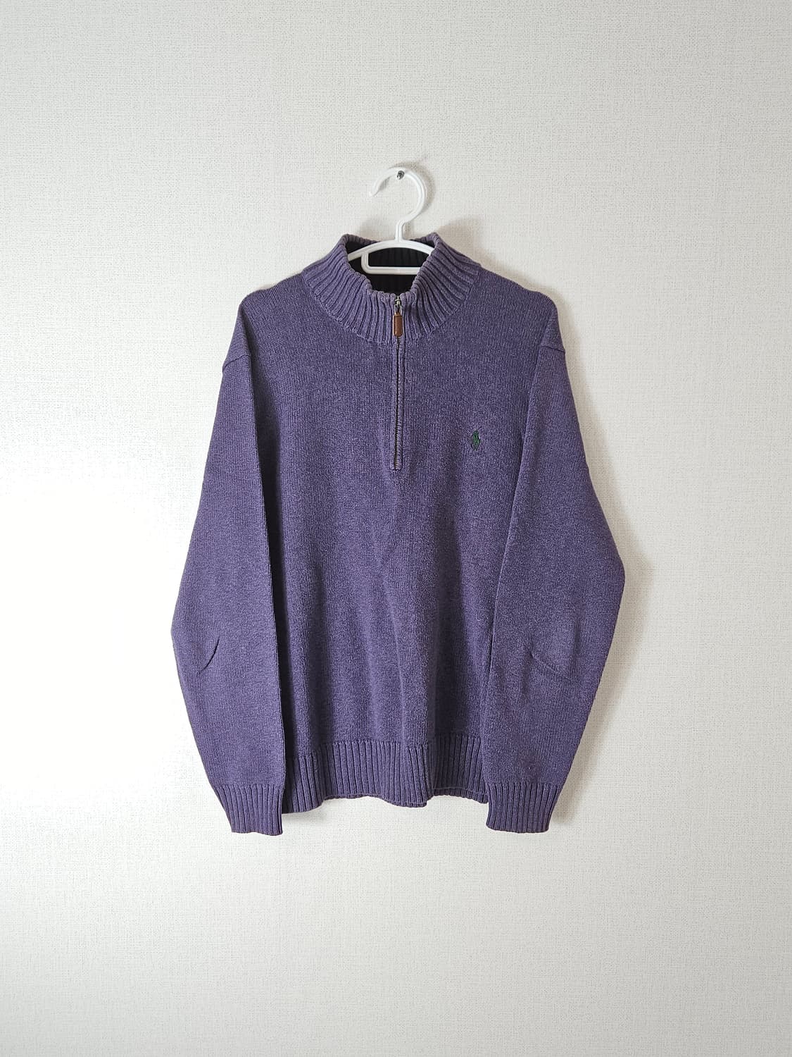 폴로 랄프로렌 퍼플 니트 하프집업 반집업 95 상품이미지1