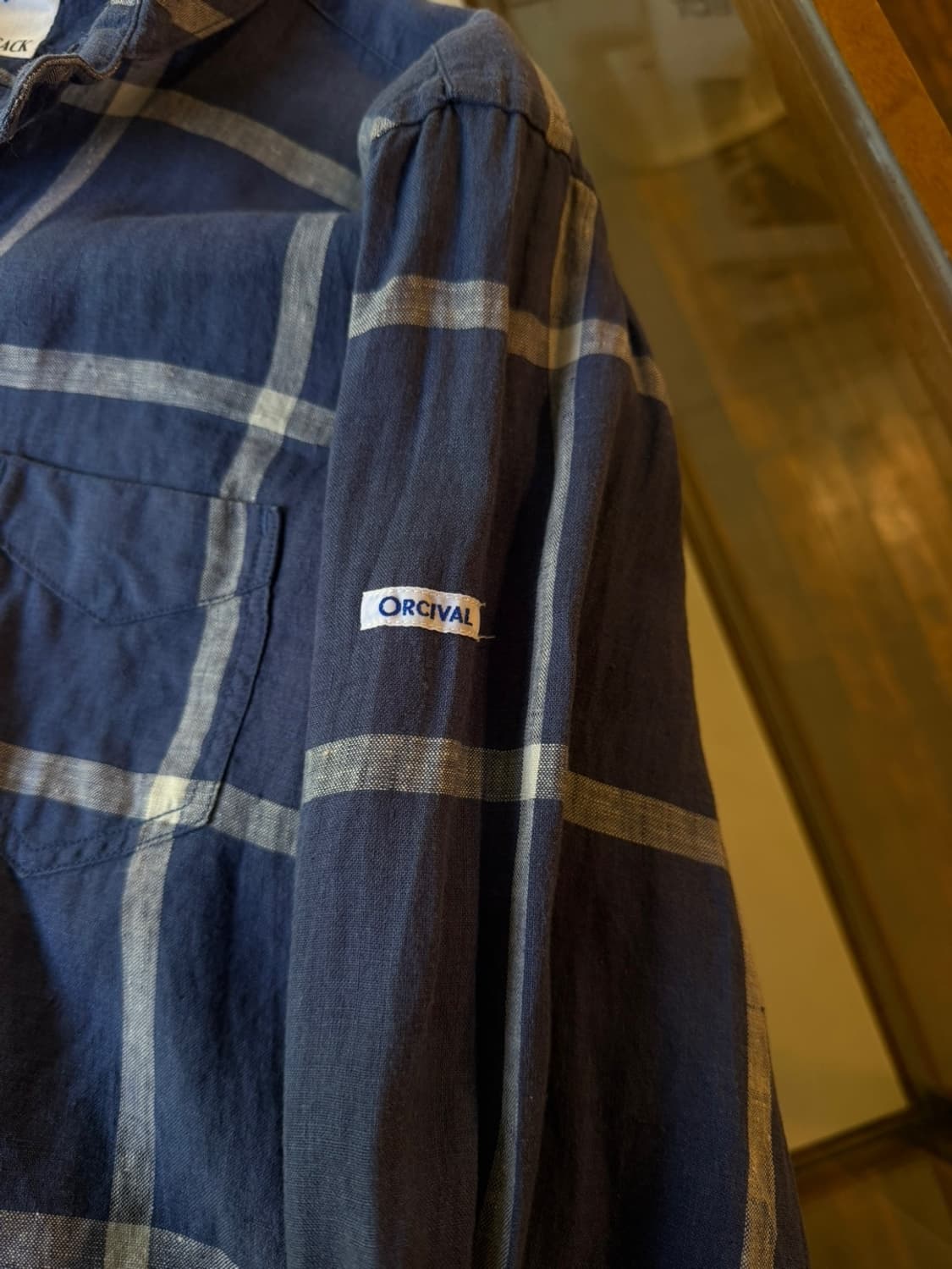 하버색 리넨 윙칼라셔츠 100 상품이미지10