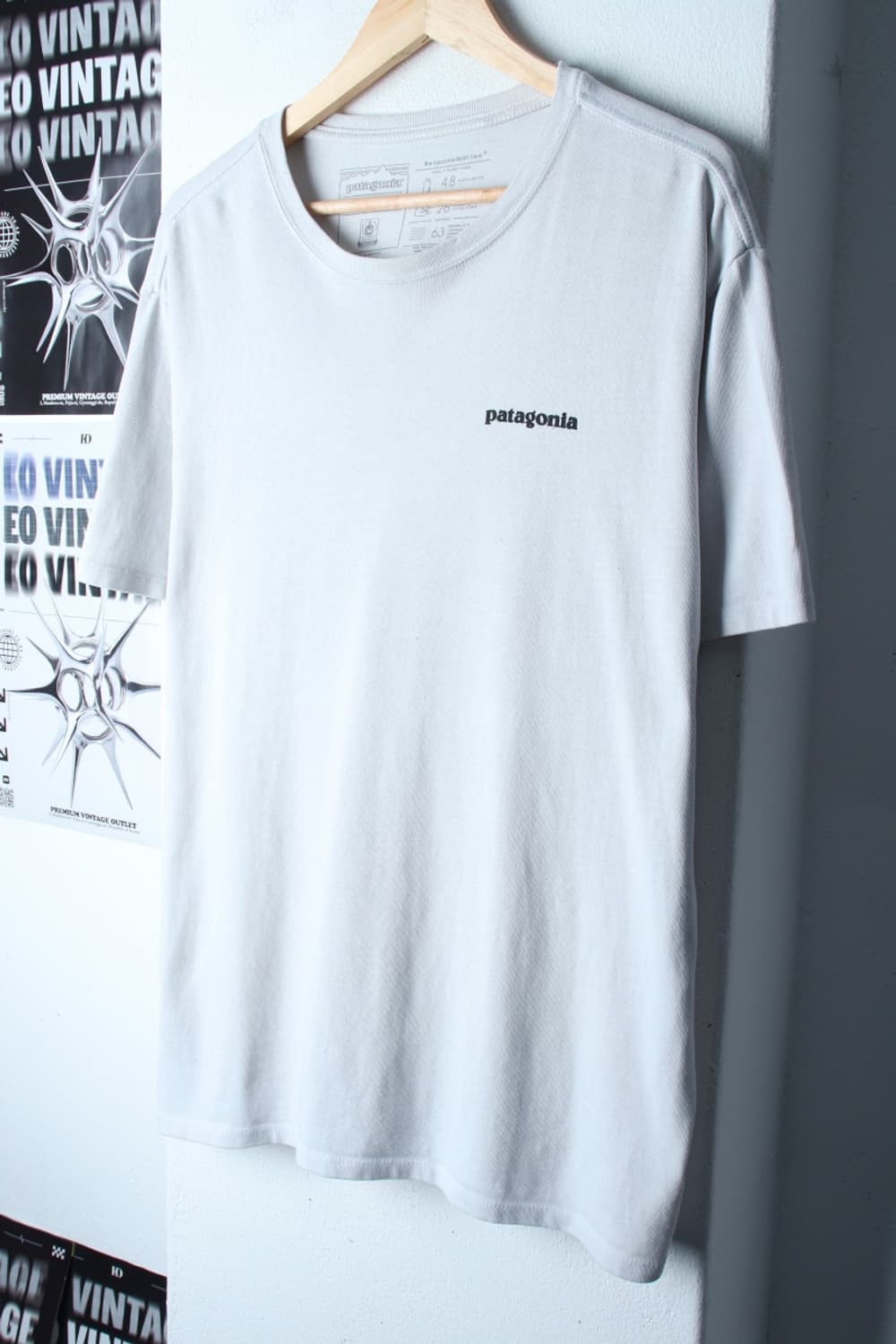 (S-XL) 파타고니아 반팔 티셔츠 사용감 화이트 올드스쿨-H30237 상품이미지1