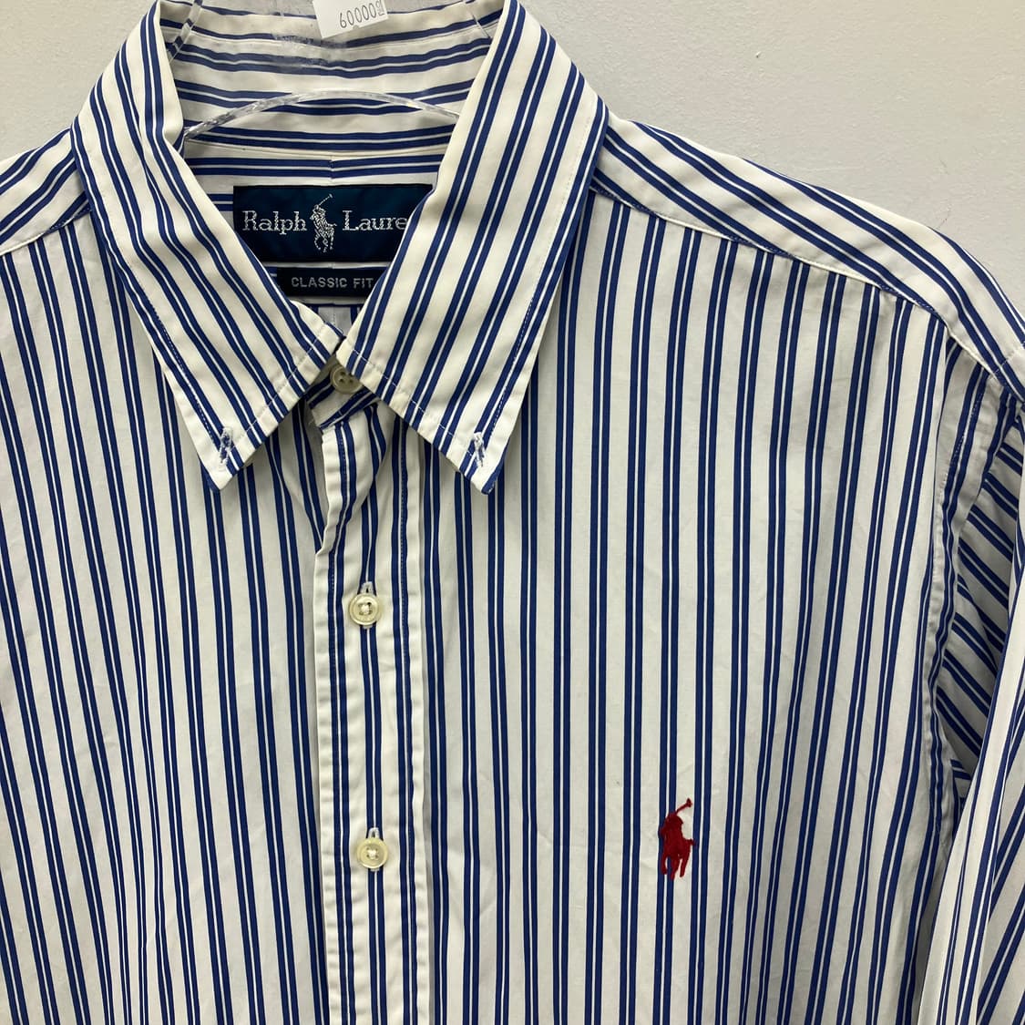 폴로 랄프로렌 클래식 핏 블루 스트라이프 셔츠 L 상품이미지4