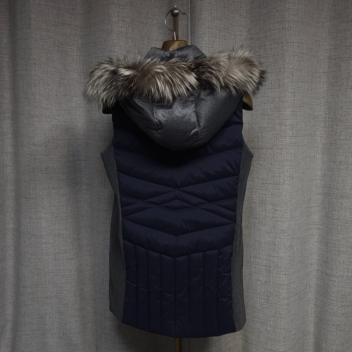 90 ) 링스 골프 여성 폭스퍼 오리털 롱패딩 조끼 상품이미지5