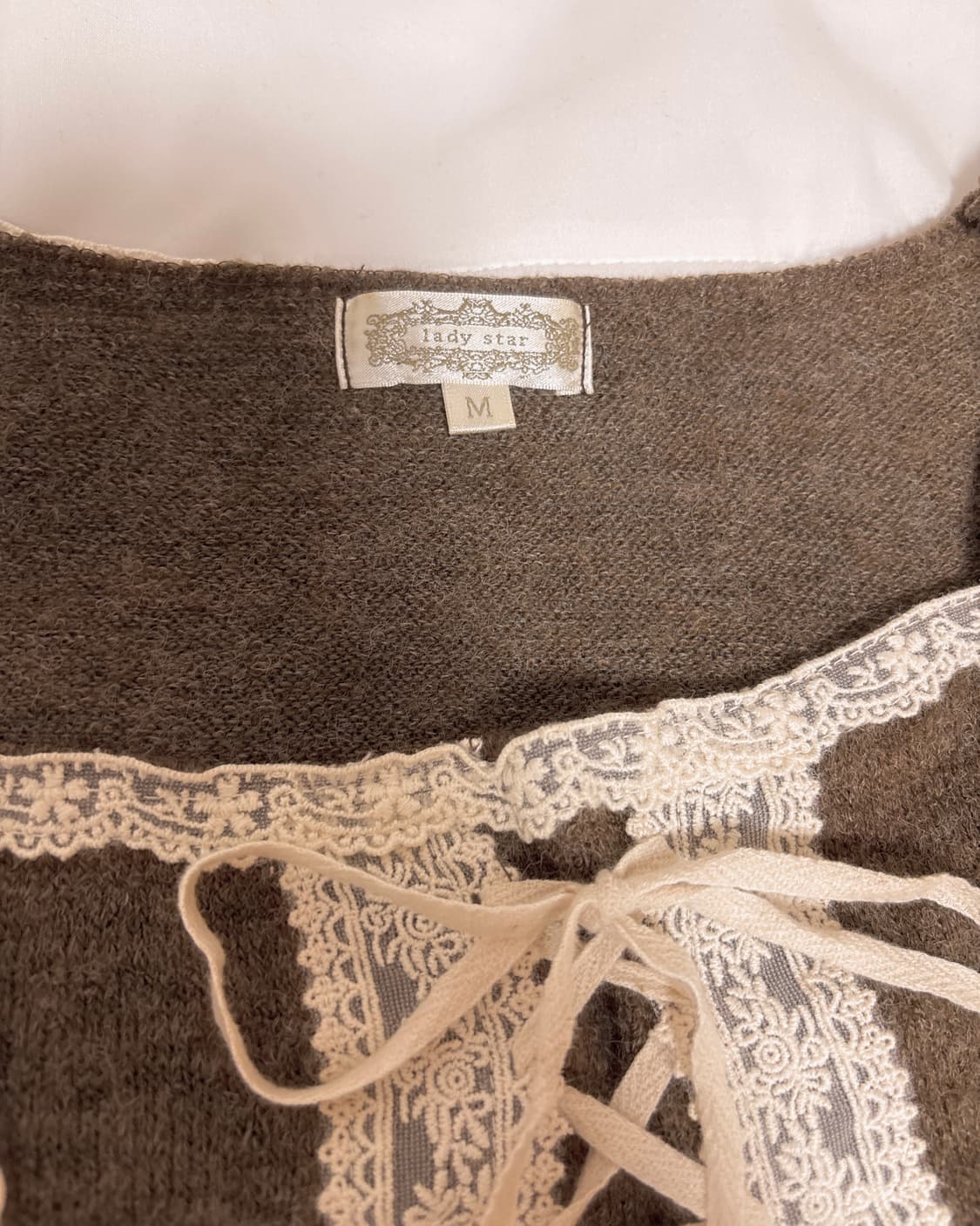 일본 빈티지 아오이유우 모리걸 모카 브라운 긴팔 니트 상품이미지2