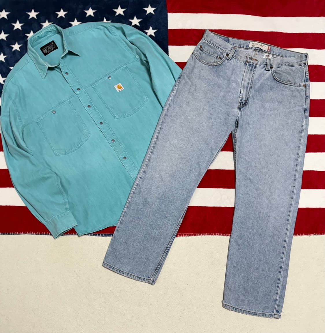 킬하트 워시드 워크셔츠. carharrt work shirt  빈티지  상품이미지10