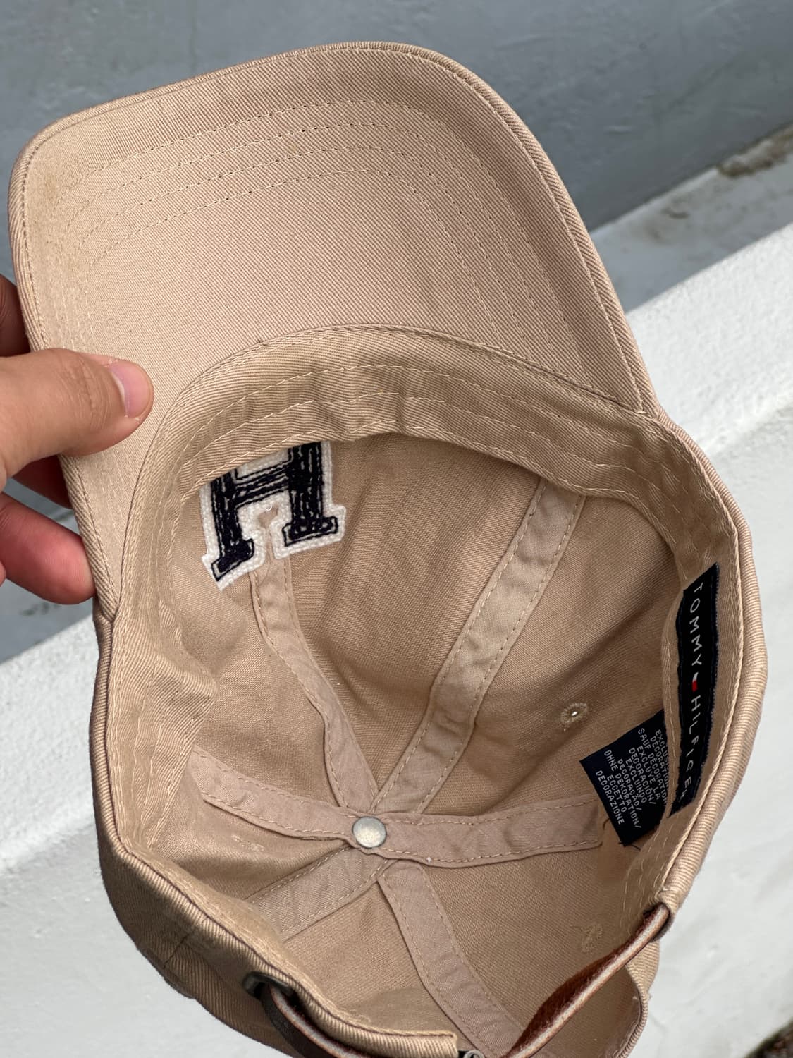 [F] 타미힐피거 H로고 베이지 볼캡 모자 상품이미지5