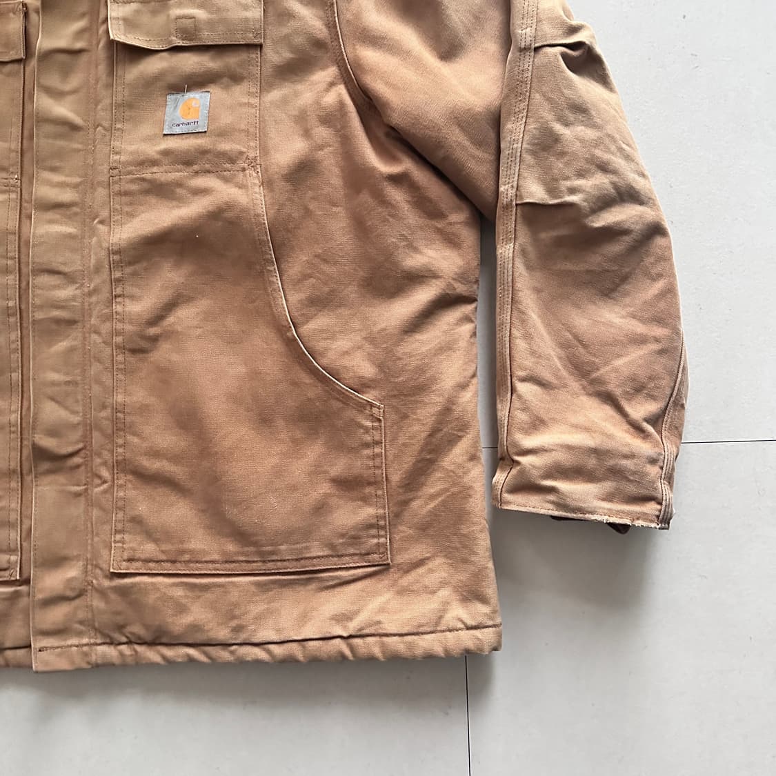 칼하트 C03 BRN 미국 생산 빈티지 디트로이트 자켓 후드 포함 46R 상품이미지4