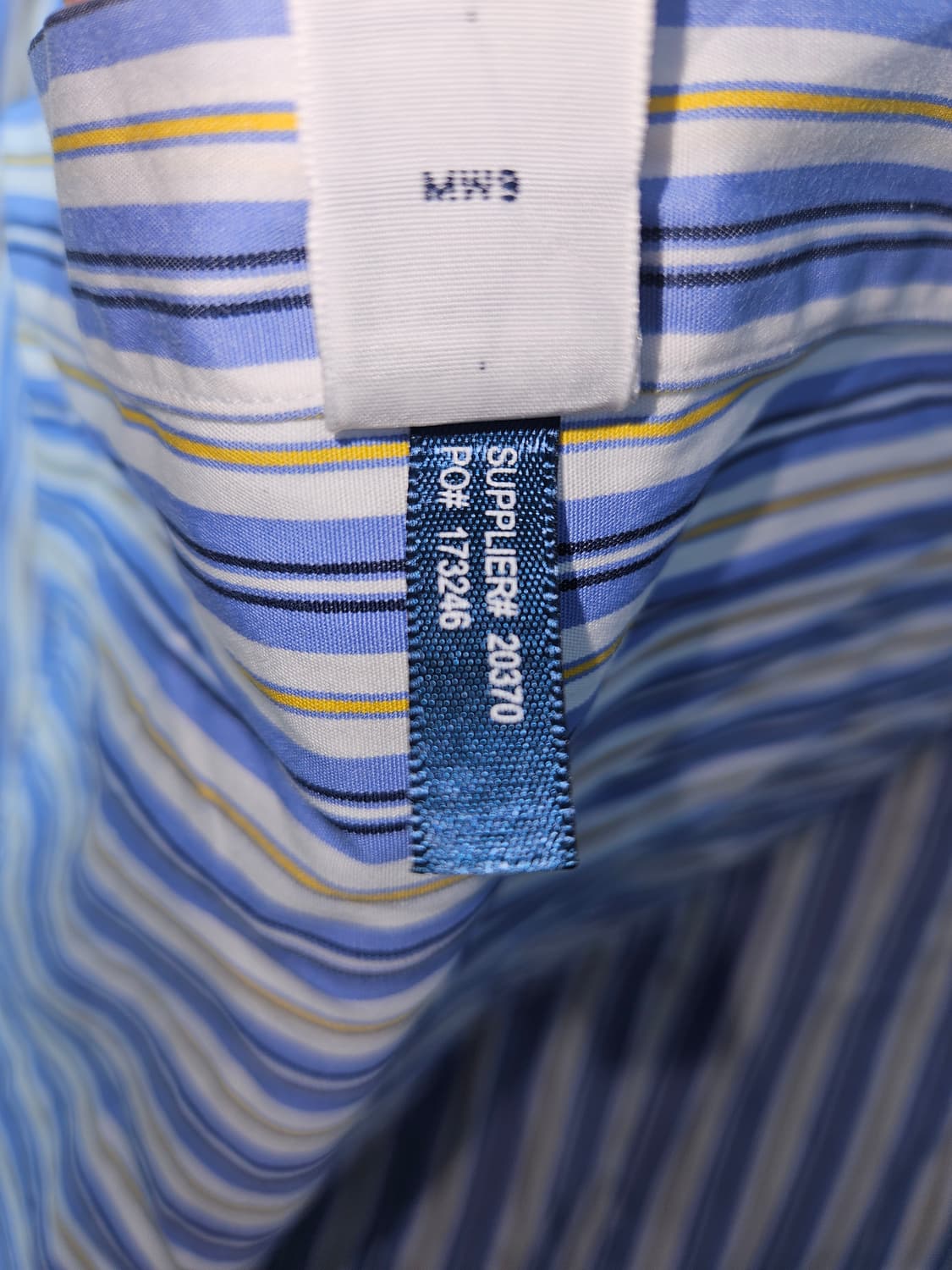 폴로 랄프로렌 스트라이프 클래식핏 셔츠 블루옐로우 XL 상품이미지3