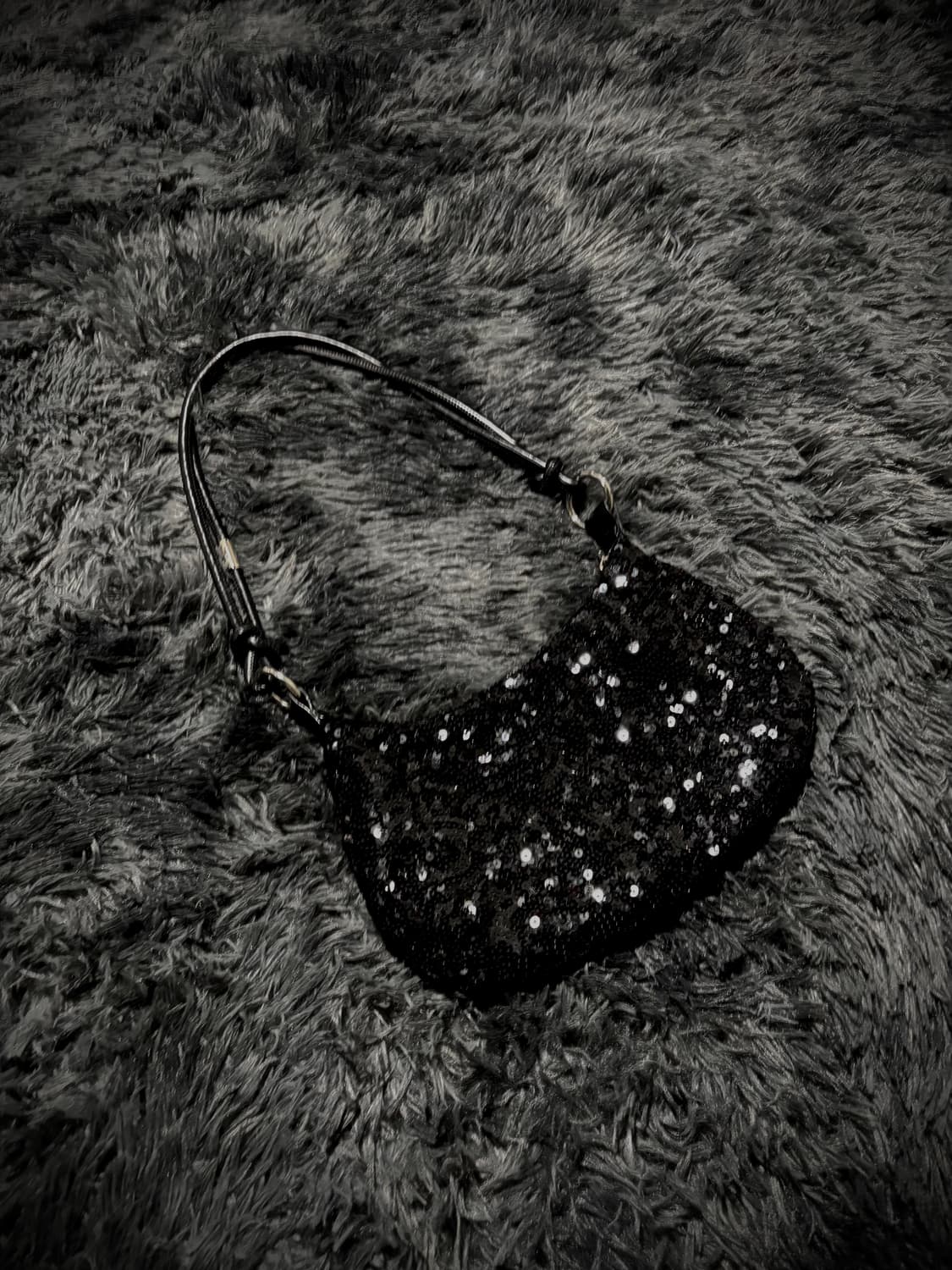 Hysteric Glamour 블랙 글리터 시퀸 미니숄더백 상품이미지2