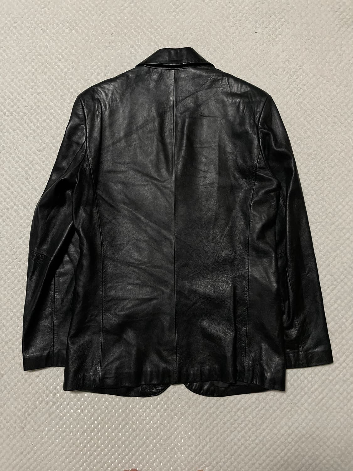 광희시장 웨스턴 무드 램스킨 양가죽 스티치 레더 자켓 상품이미지2