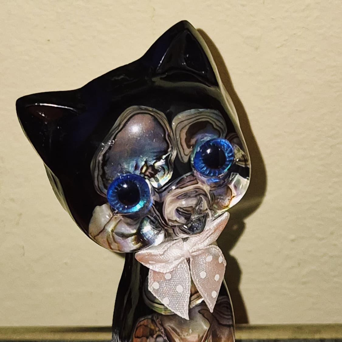 80s 뉴질랜드 파우아 자개 고양이 오브제 상품이미지6