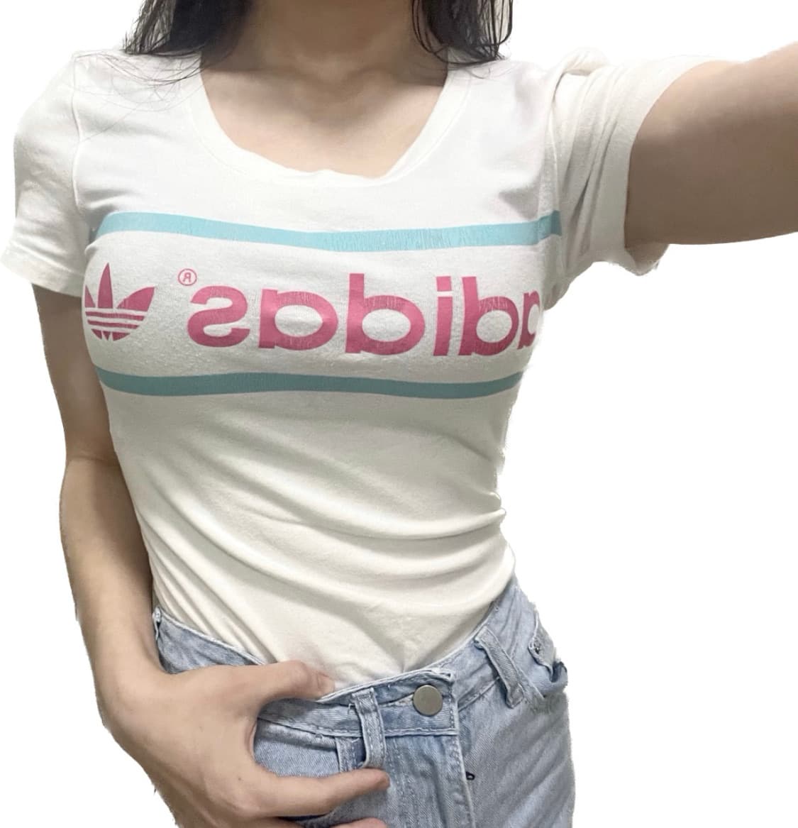 아디다스 반팔 티 딱붙핏 하이틴 상품이미지1