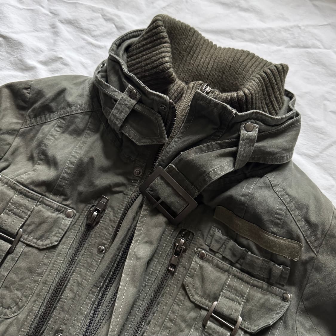 고스트오브할렘 투카라 하이넥 2way 스터드 버클 자켓 y2K 펑크 상품이미지4