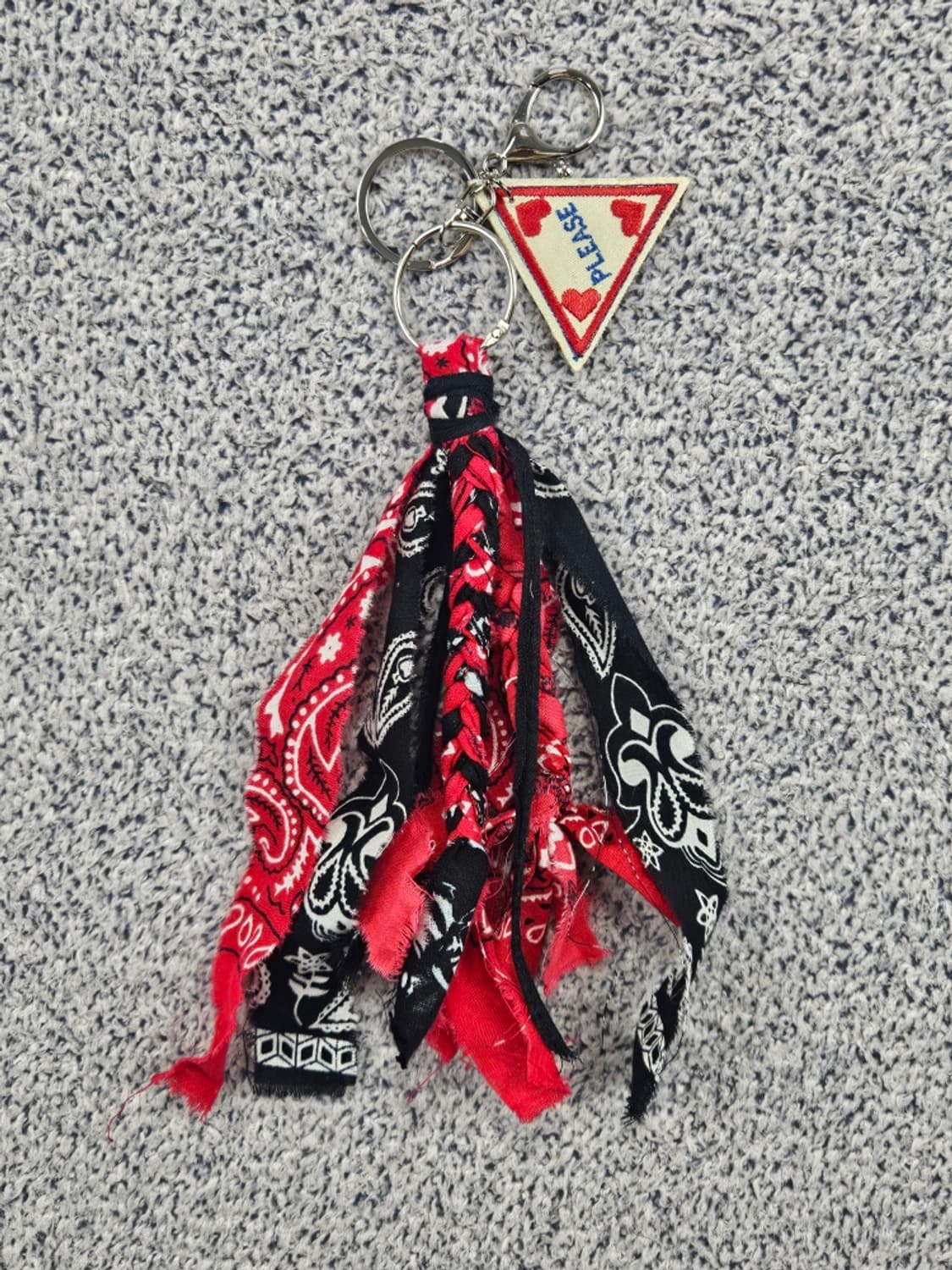 핸드메이드 커스텀 패치 반다나 카라비너 키링 ( OS ) / 11679 상품이미지1