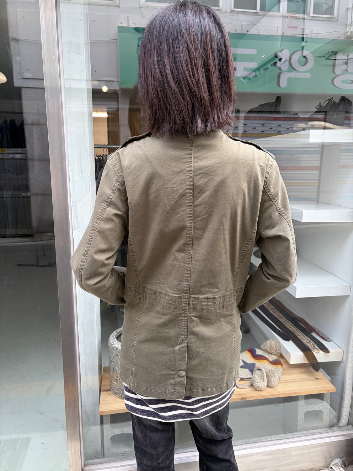 Diesel 카키 밀리터리 필드 자켓 상품이미지3