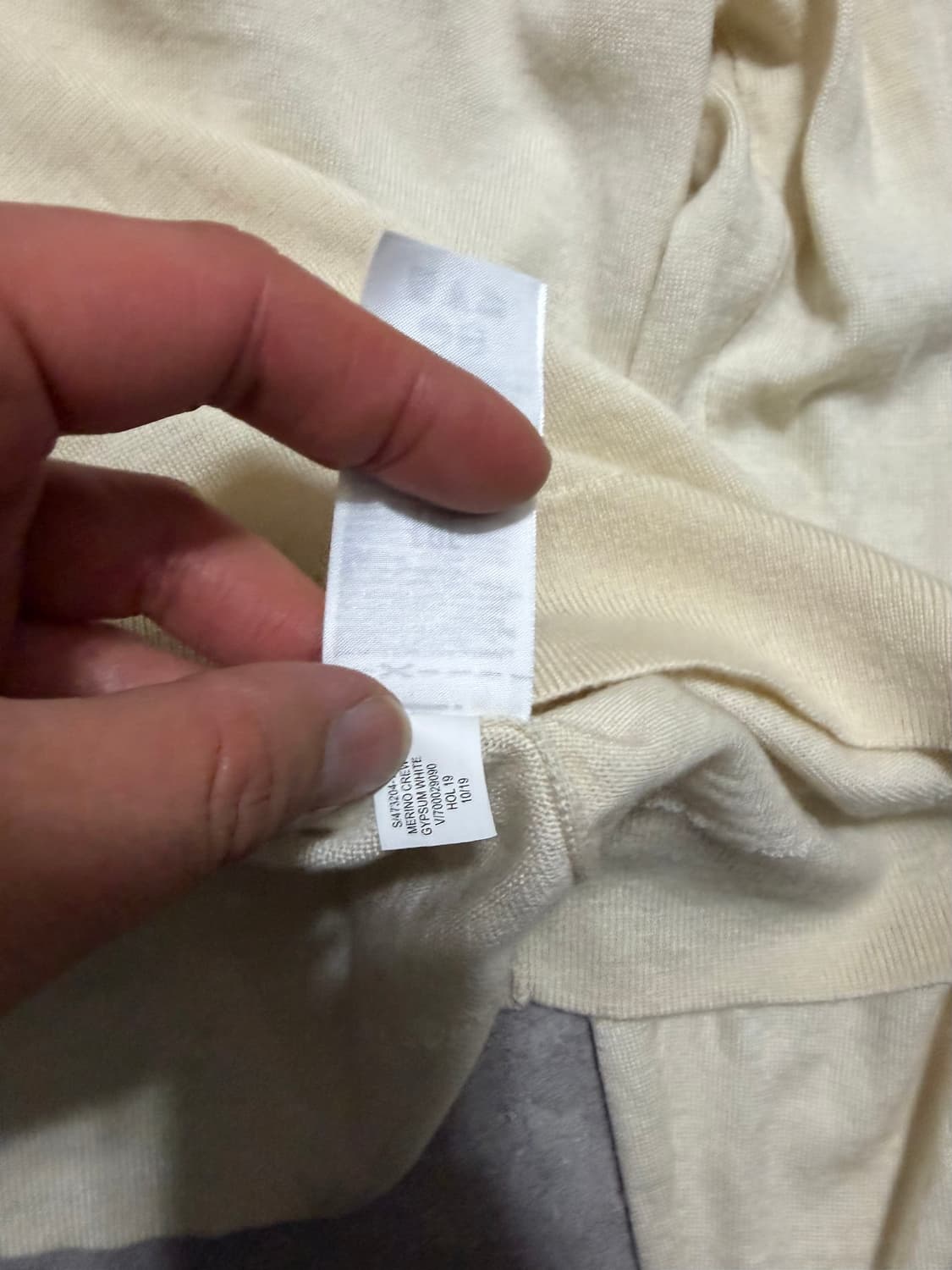 바나나리퍼블릭 아이보리컬러 이태리 메리노 울  니트  105 size  상품이미지5