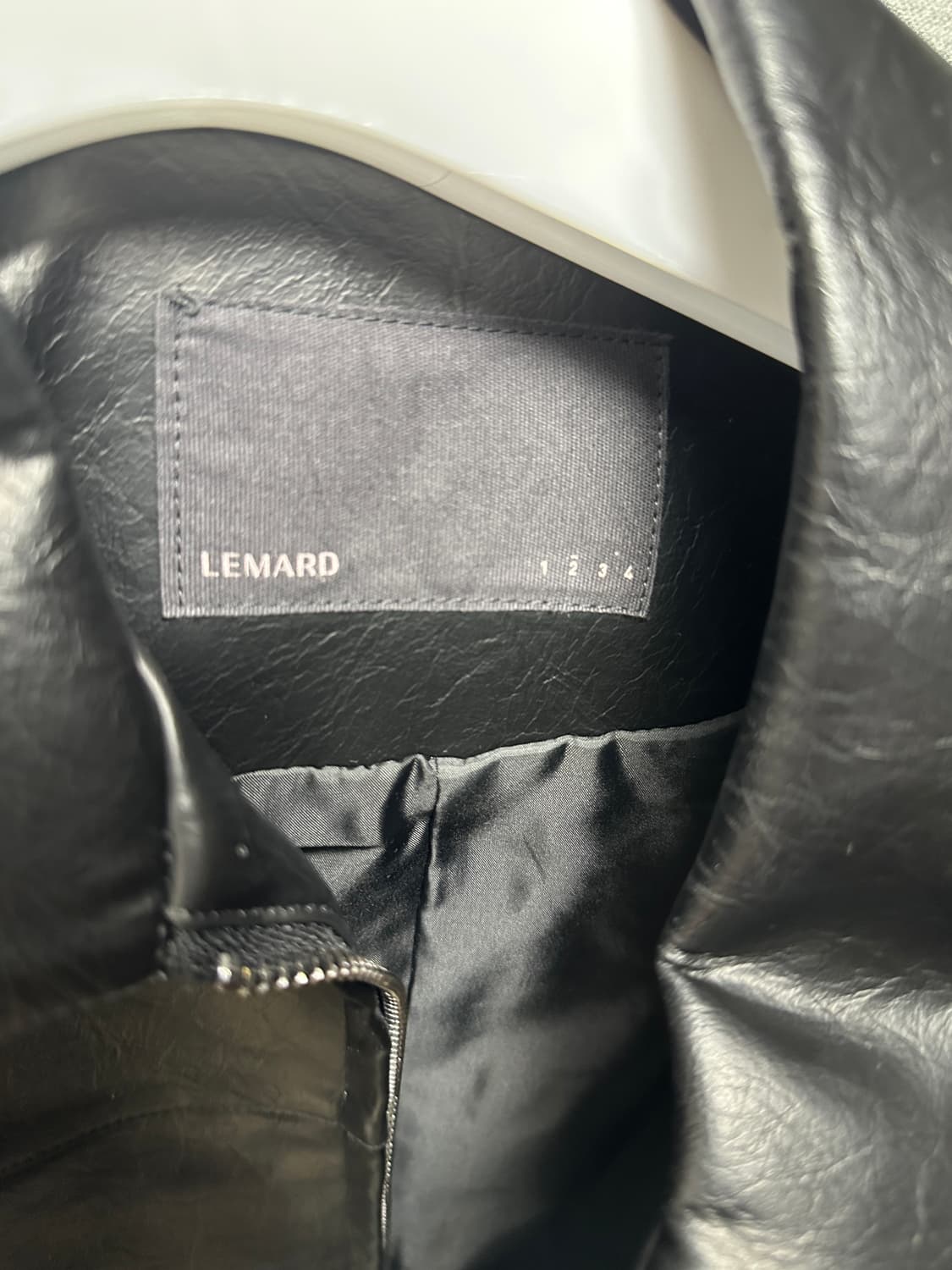 르마드 크롭 레더 자켓 상품이미지2