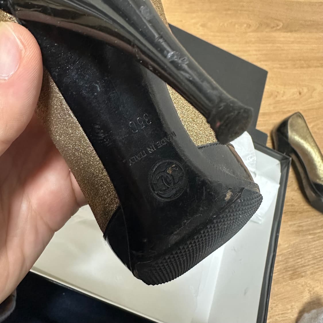 샤넬 로고 컬랙션 힐 35 박스 풀 상품이미지4