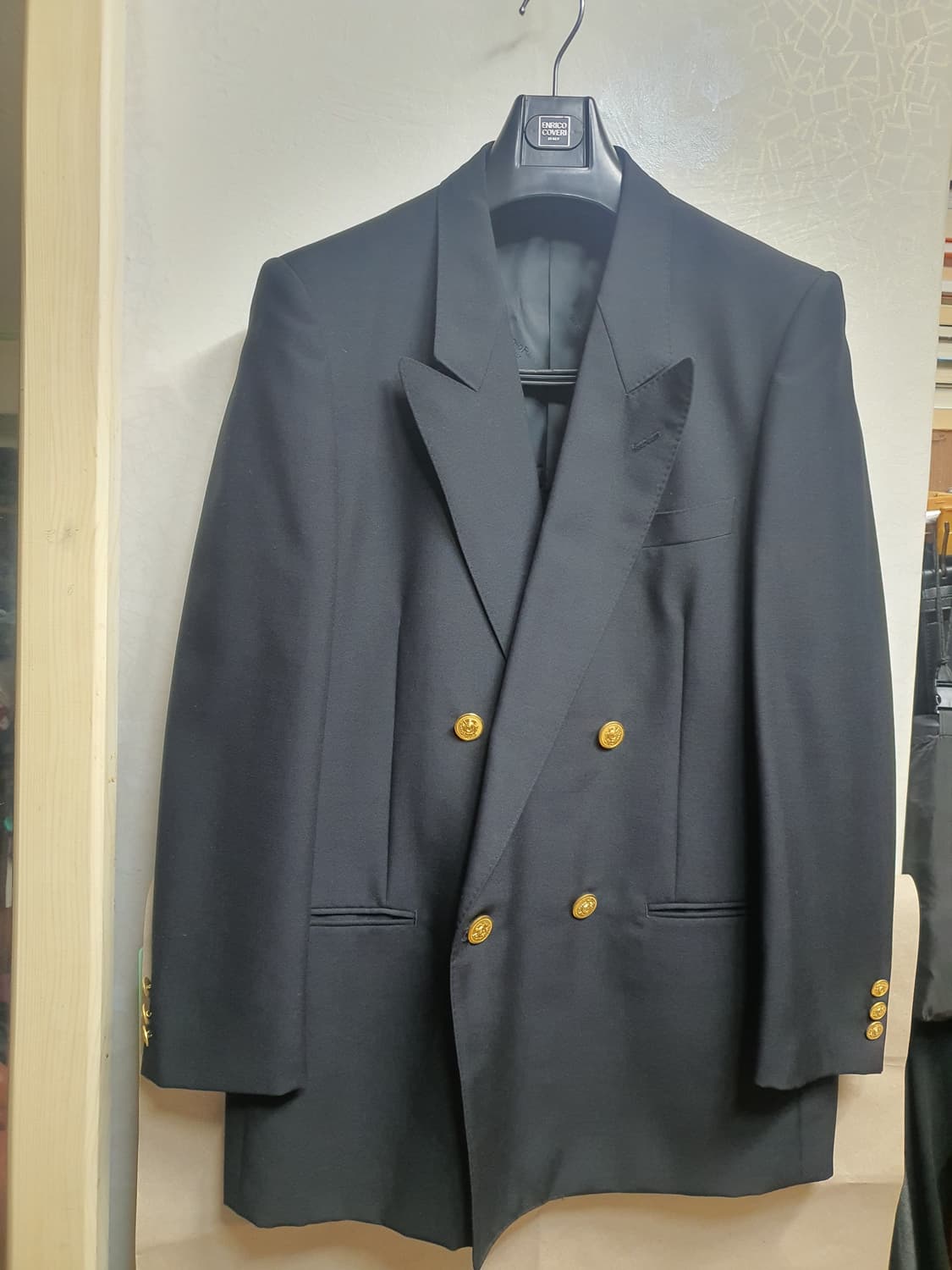 이태리 더블 블랙 블레이저 95사이즈  상품이미지1