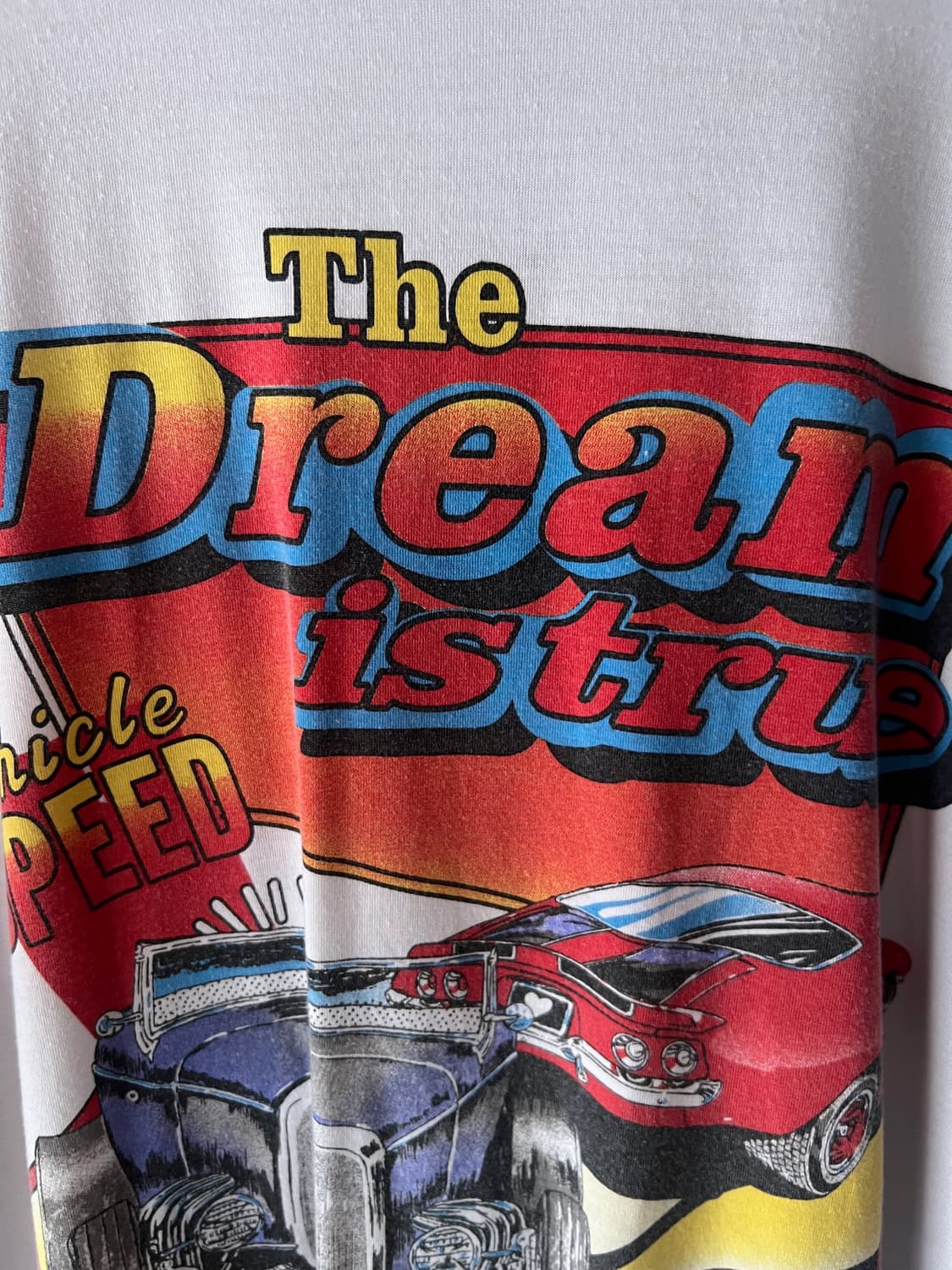 [XL]USA 빈티지 Dream is True 핫로드 프린팅 티셔츠 상품이미지3