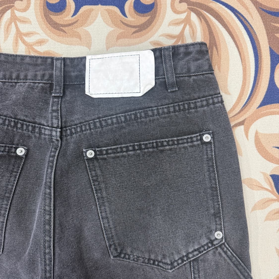 (S)디스이즈네버댓  흑청 더블니 데님팬츠 상품이미지7