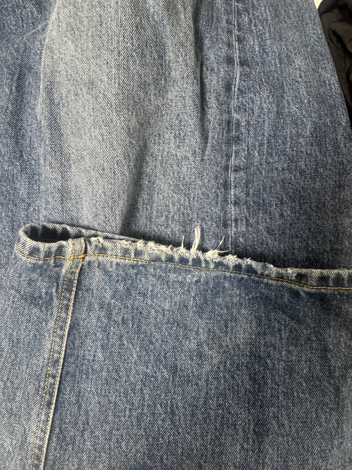 해칭룸 와이드 커브진 워시드 블루 2사이즈 상품이미지3