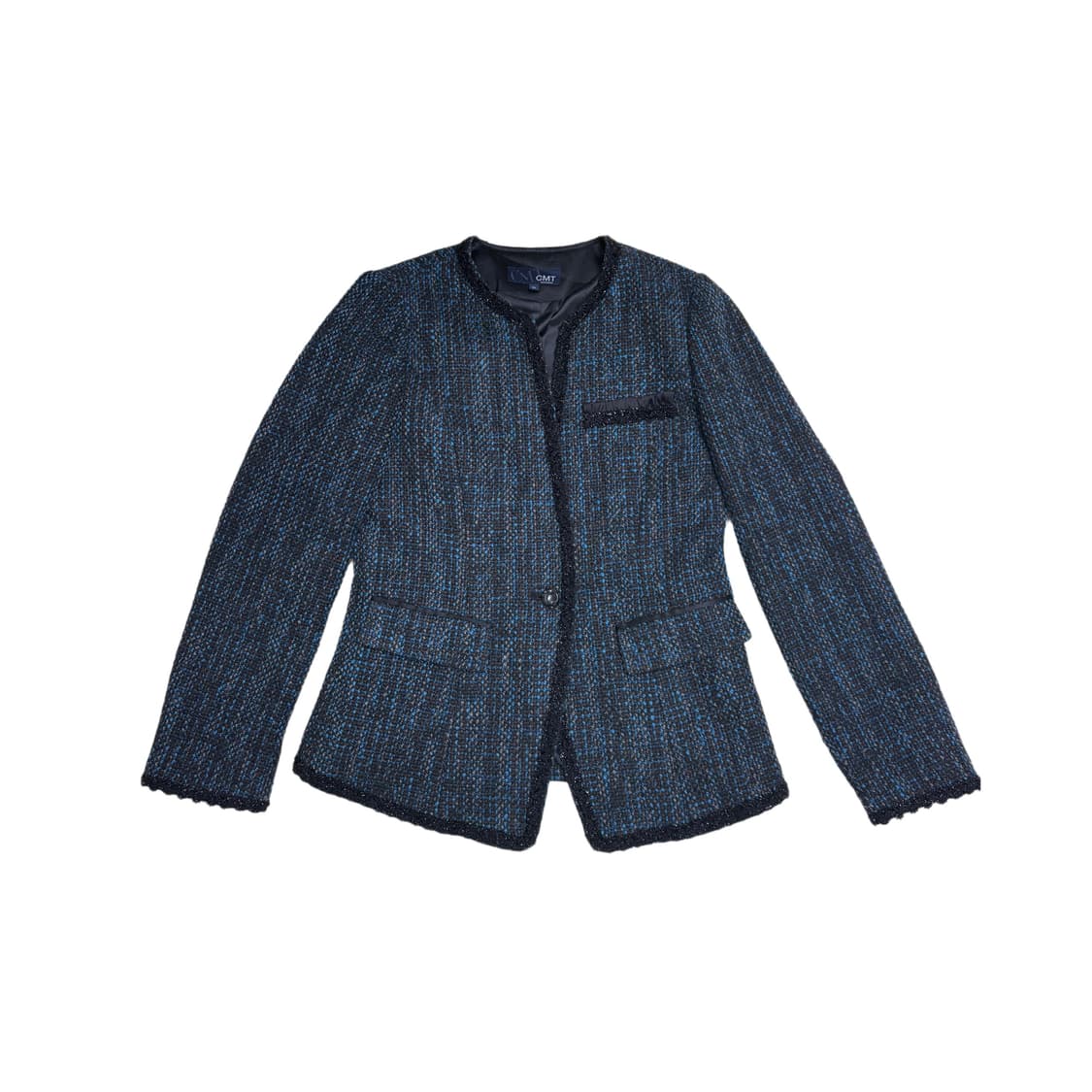 빈티지 원버튼 트위드 자켓 상품이미지2