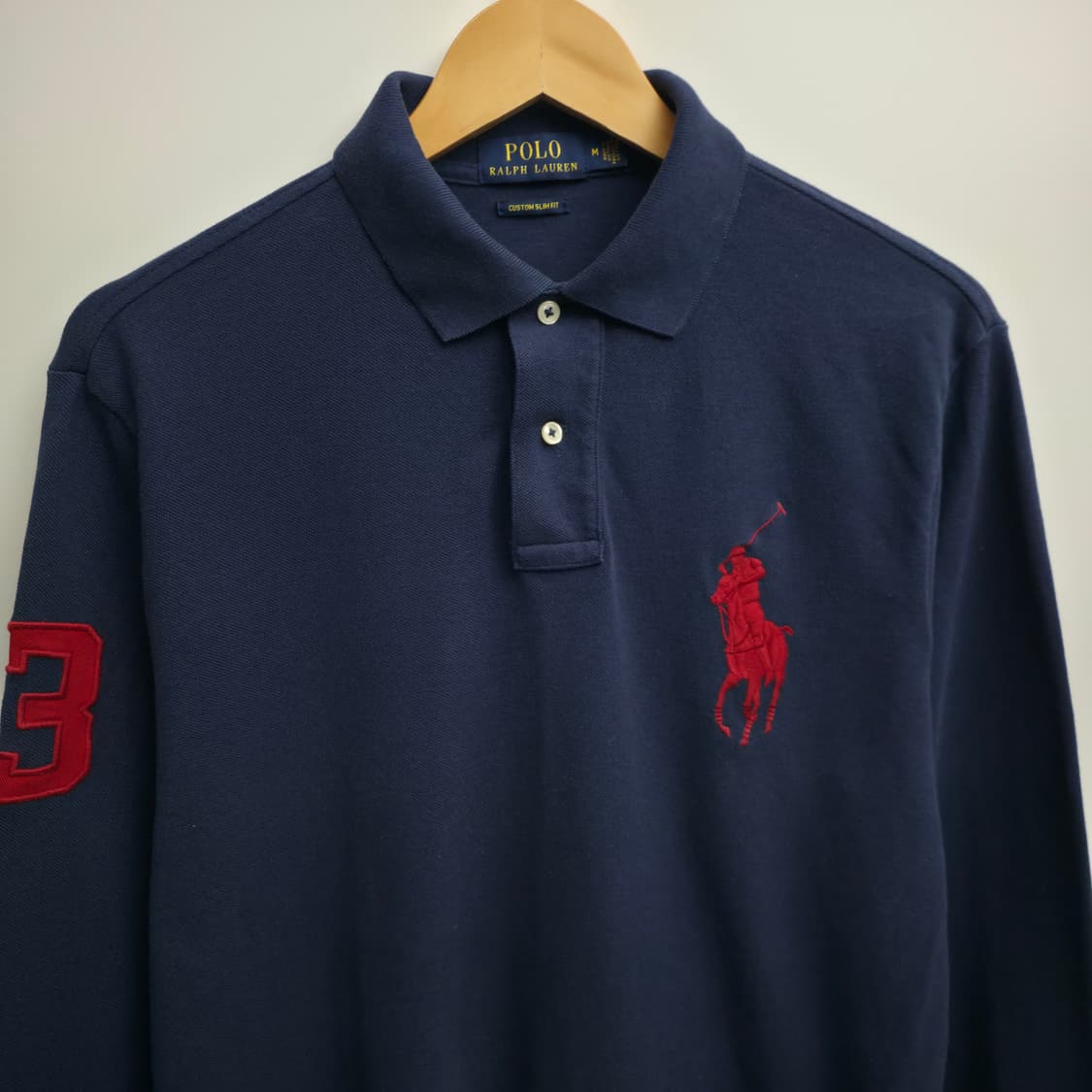 [M] 폴로 랄프로렌 빅포니 긴팔 카라티 네이비 상품이미지2