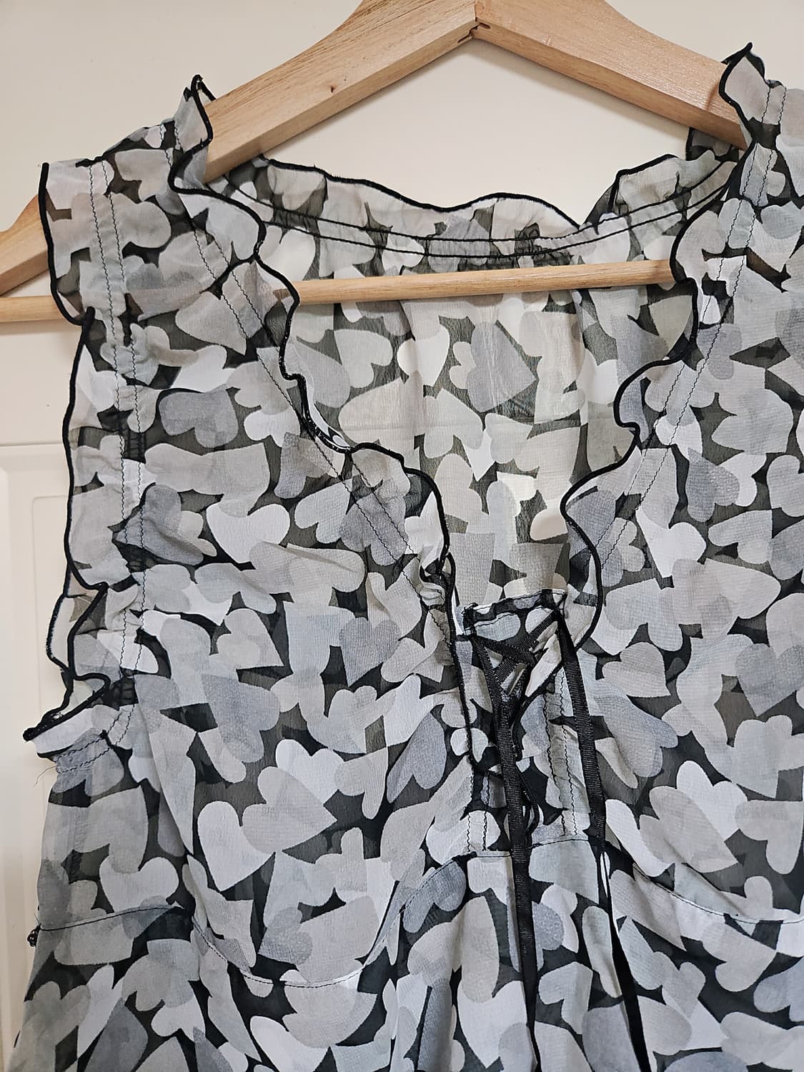 캉캉 레이어드 하트 갸루 슬리브리스 나시  상품이미지2