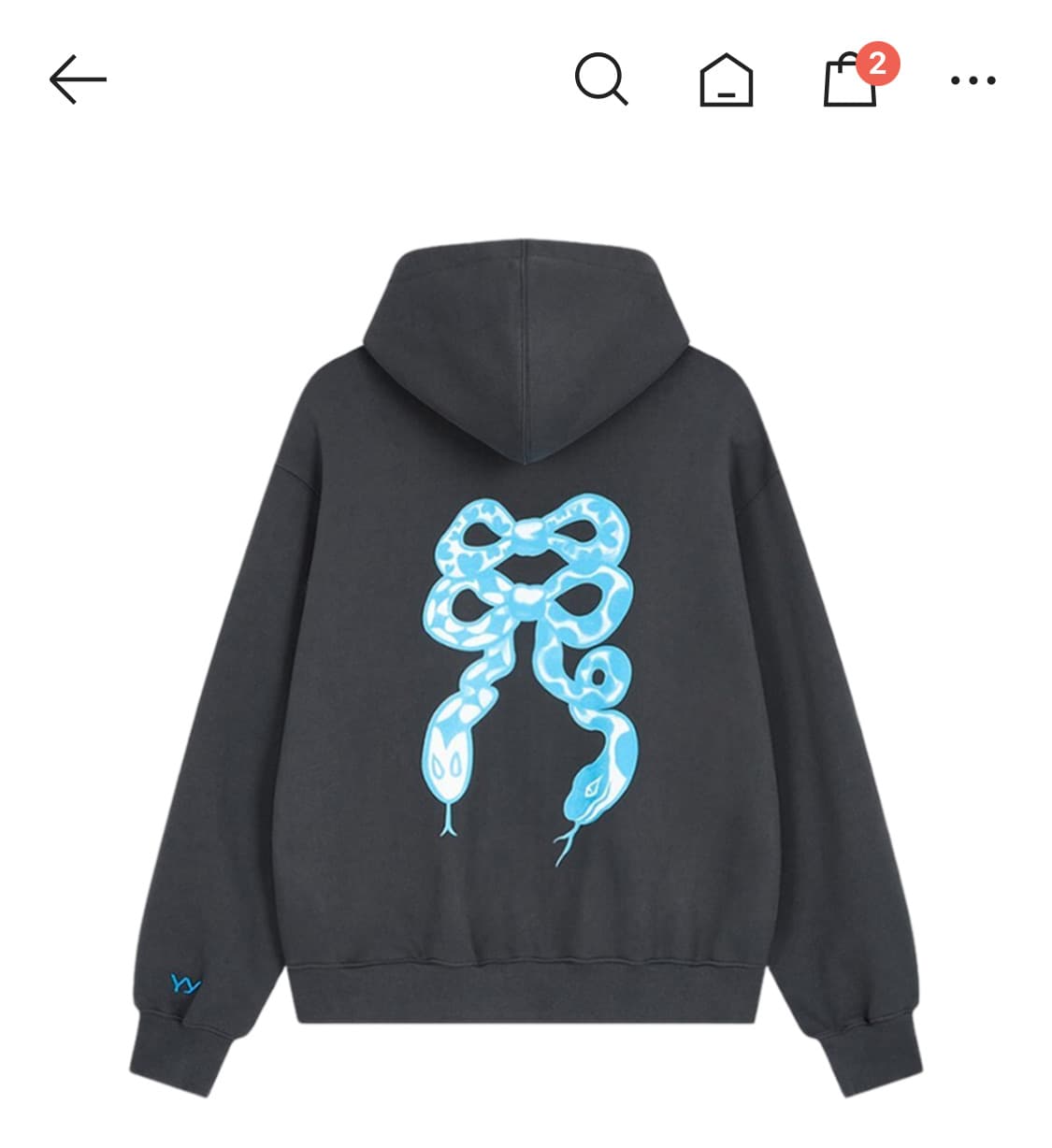 오픈와이와이 블루 리본 스네이크 후드 차콜 상품이미지2