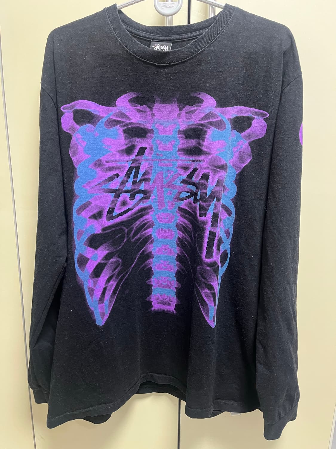 스투시 립 케이지 롱슬리브 티셔츠 블랙 상품이미지1