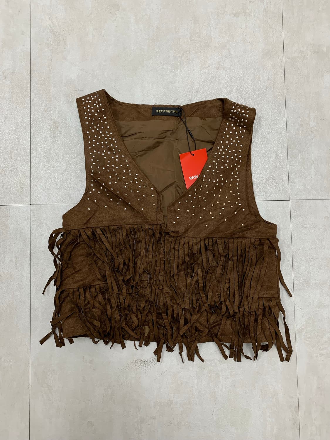 Petitreitre 큐빅 디테일 웨스턴 베스트 #507 상품이미지1