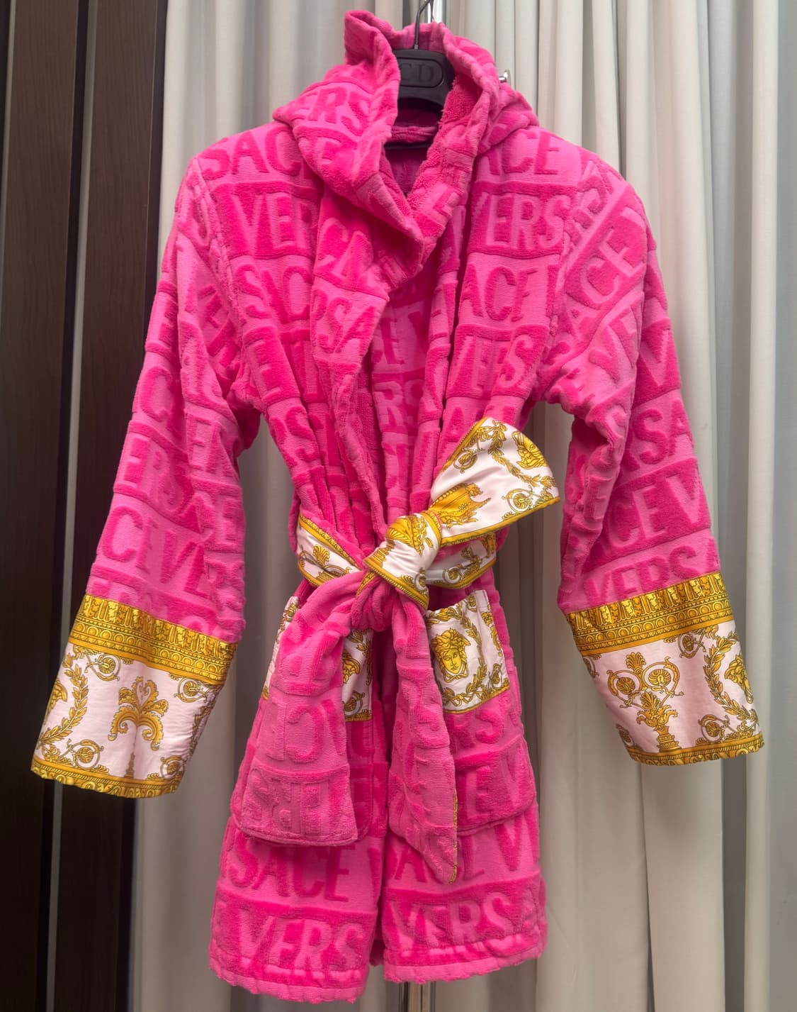 versace home bathrobe women short pink  상품이미지1