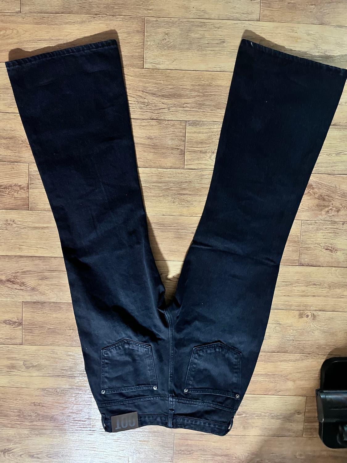 OOT/OOTJ 세미 와이드 부츠컷 블랙데님 팬츠 M 상품이미지2