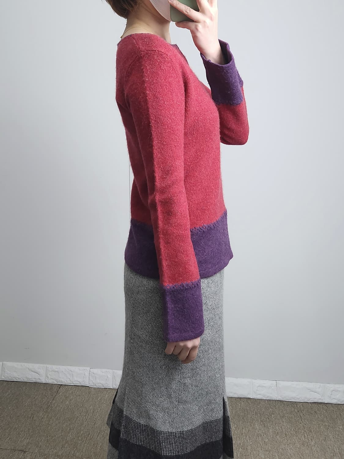 투톤 스티치 니트 상품이미지3