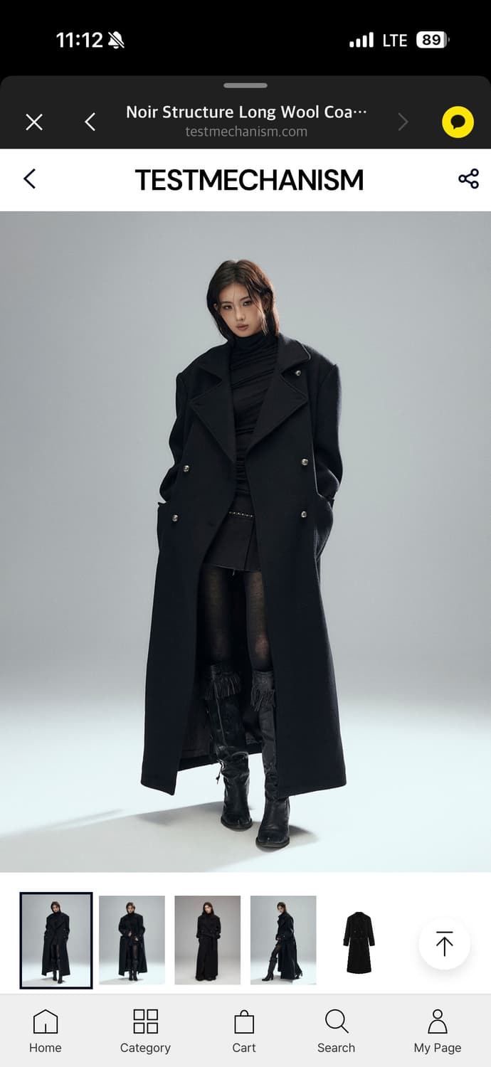 Noir Structure Long Wool Coat 상품이미지1