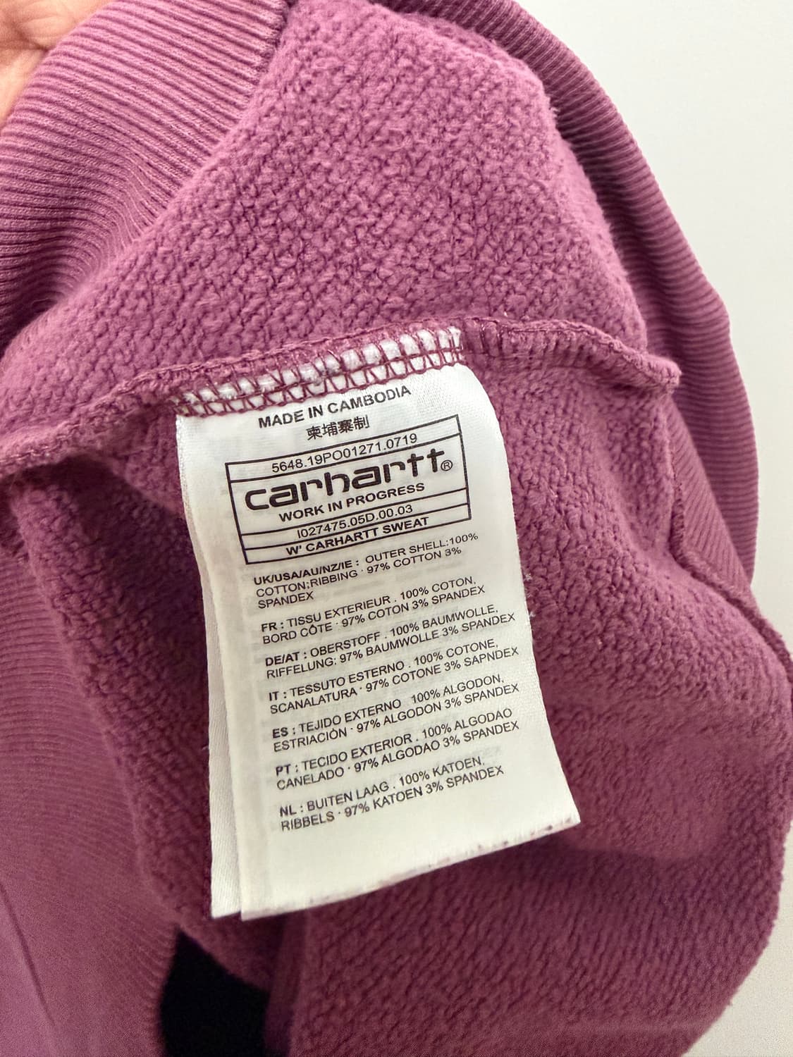 칼하트 wip 맨투맨 상품이미지2