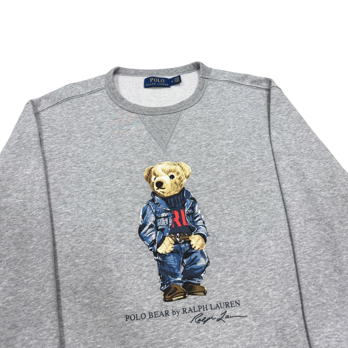 폴로 랄프로렌 베어 곰돌이 프린팅 기모 맨투맨 그레이 M 상품이미지2
