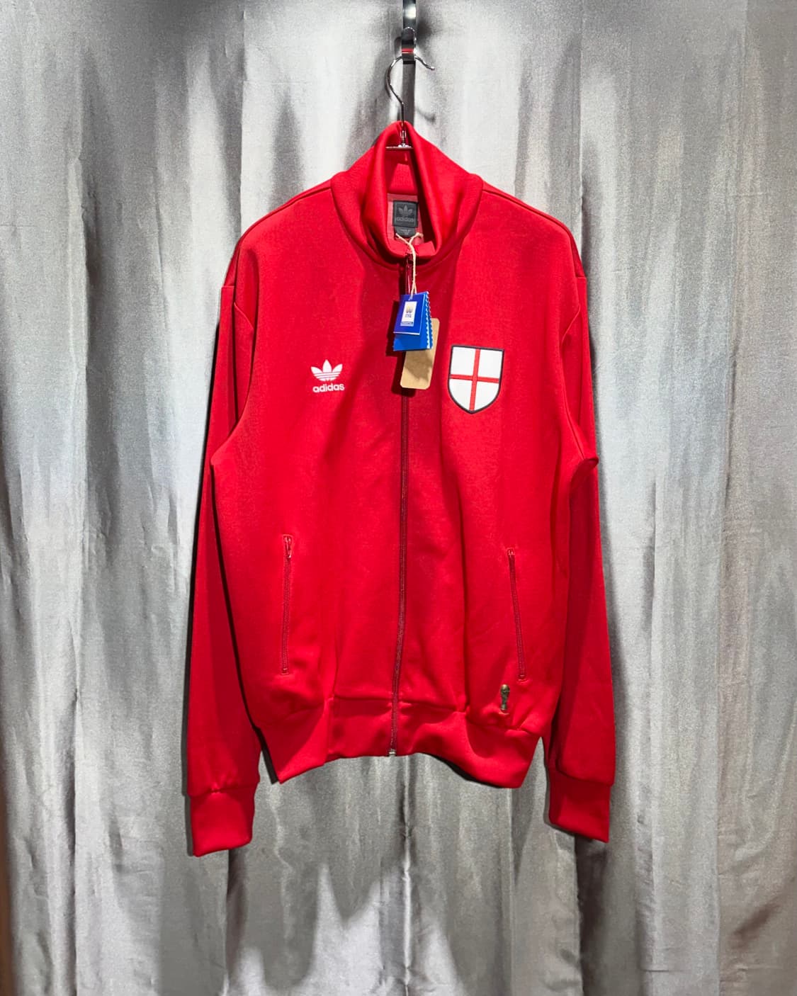 (새상품) XL 아디다스 파이어버드 잉글랜드 빅로고 레드 트랙탑 상품이미지3