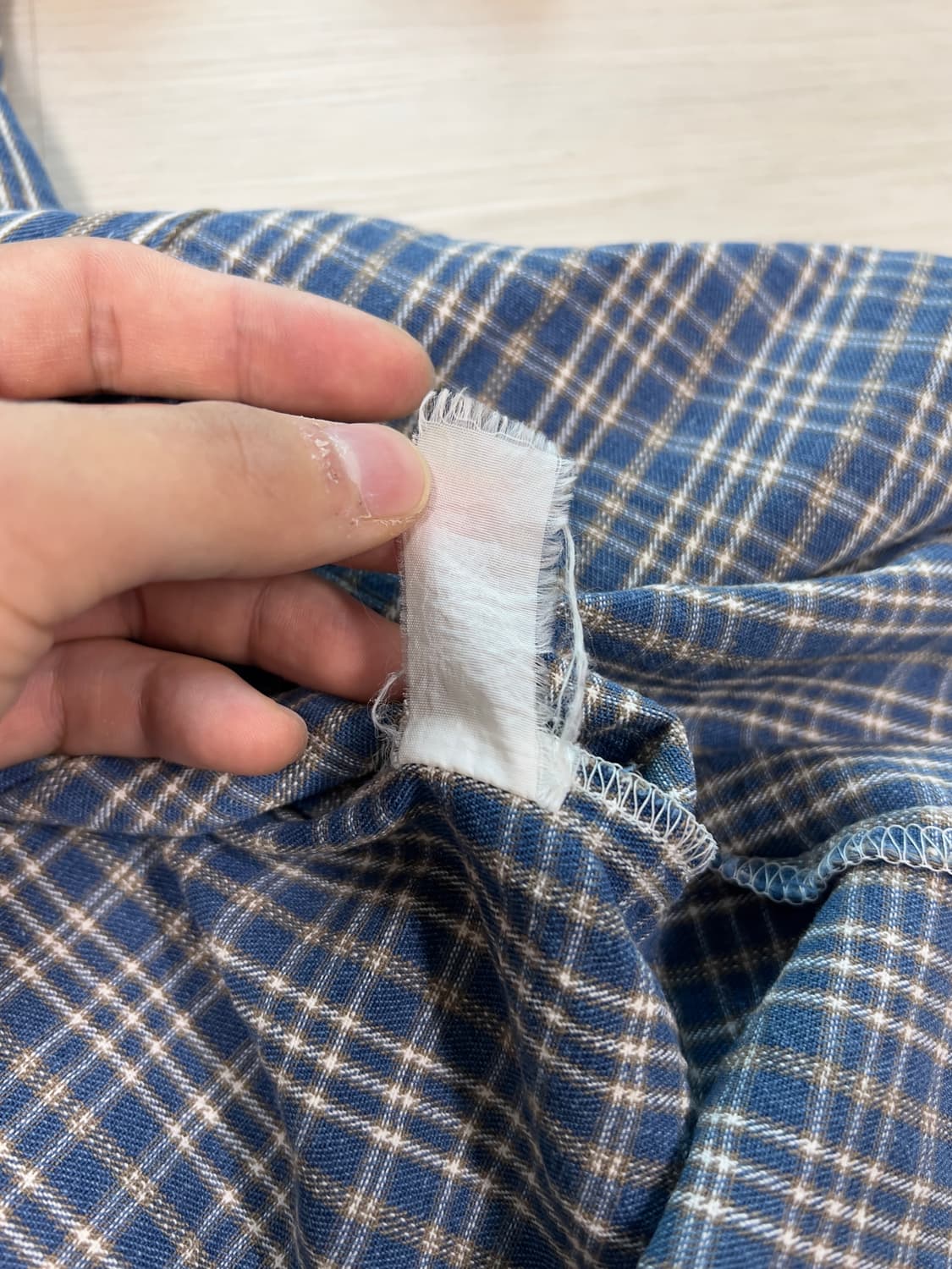 [XL] 90s 스투시 크라운택 블루 체크 셔츠 상품이미지8