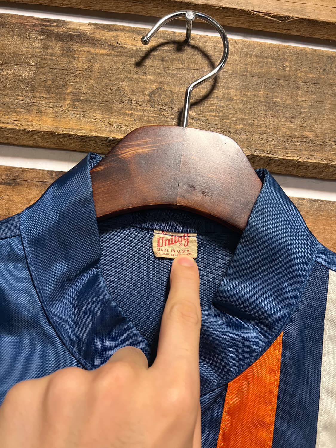 [XL]70's Made in USA 레이싱 스트라이프 나일론 코치자켓 상품이미지2