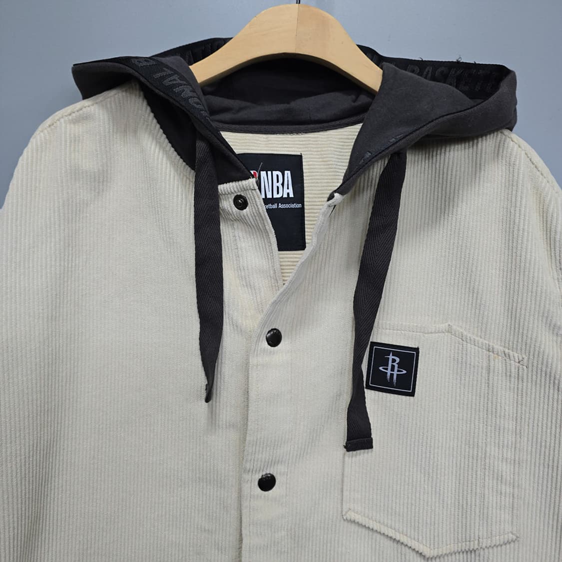 NBA 휴스턴 로켓츠 후드 코듀로이 롱자켓 M 상품이미지3