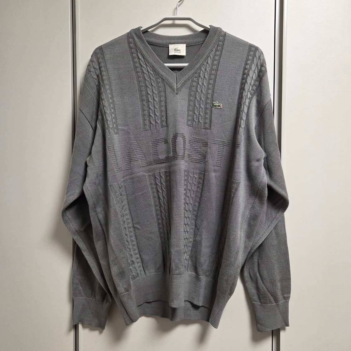 Lacoste 라코스테 그레이 니트 L(100) 상품이미지1