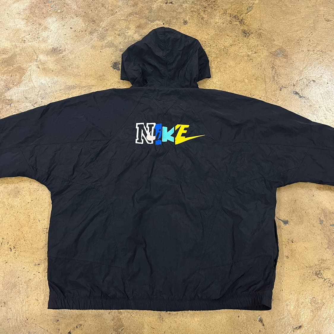 [정품/XL] 나이키 블랙 후드 바람막이 자켓 b18 상품이미지4