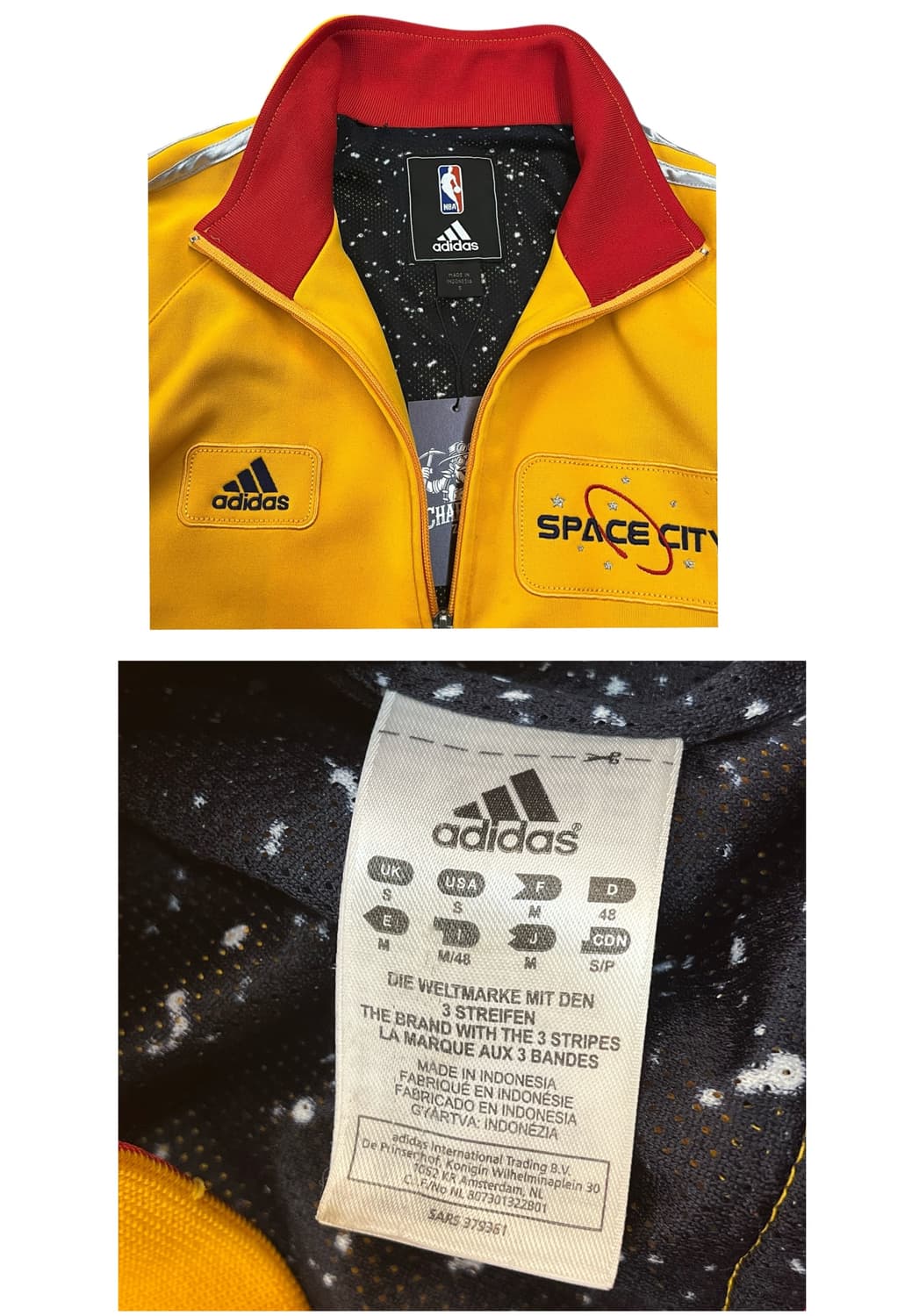 아디다스 nba 휴스턴 농구 져지 옐로우 S #csz1988 상품이미지5