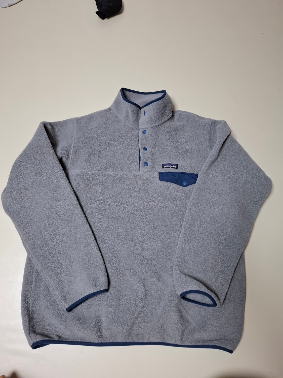 우먼스 XL 파타고니아 신칠라 그레이 베이지 회색 플리스 풀오버 상품이미지1