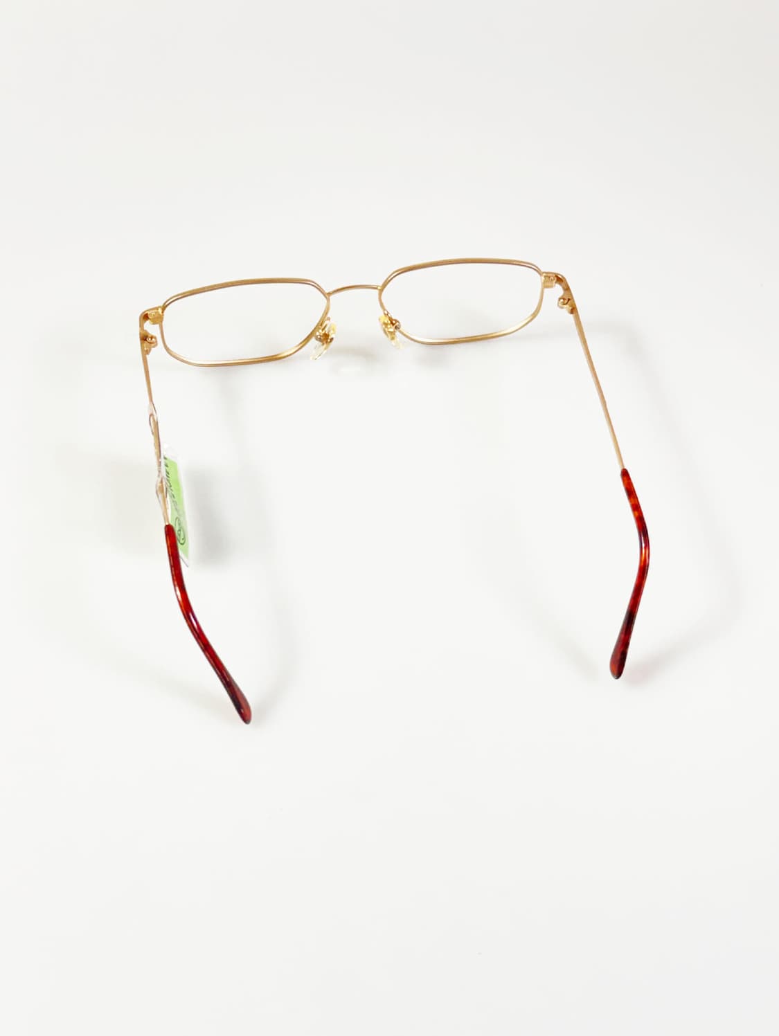 90s BARHOMAN 골드 슬림 스퀘어 메탈 빈티지 안경 상품이미지5