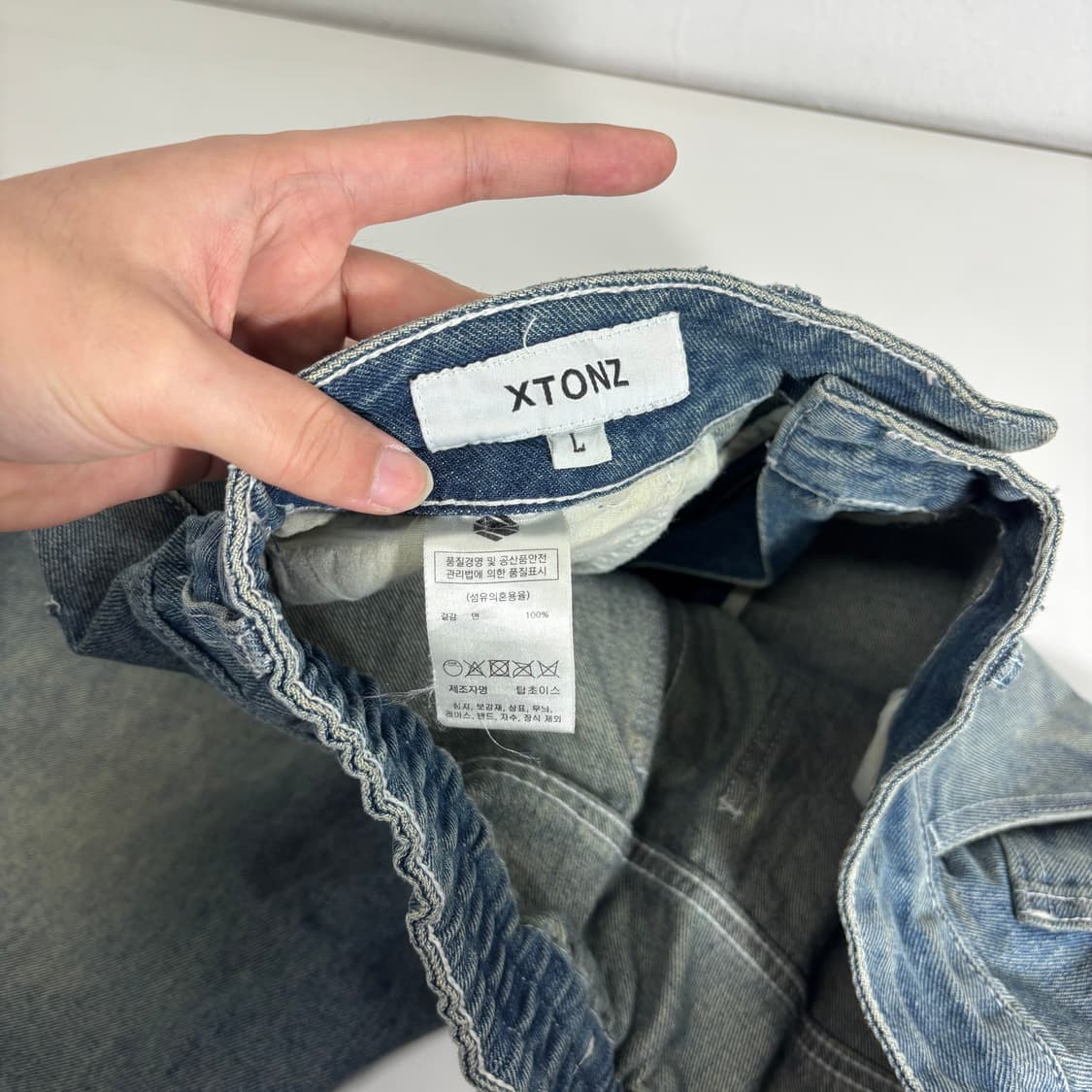 L 엑스톤즈 연청 레귤러핏 데님팬츠 상품이미지5