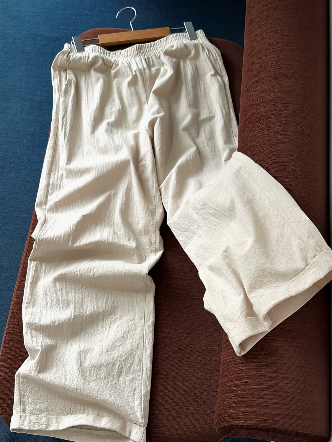 Light crinkle cotton turn up easy pants 상품이미지1
